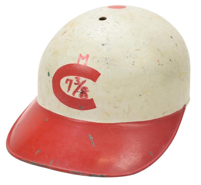 Bernie Stowe Cincinnati Reds Collection - Rare Circa 1961 Cincinnati Reds Game Worn Batting Helmet