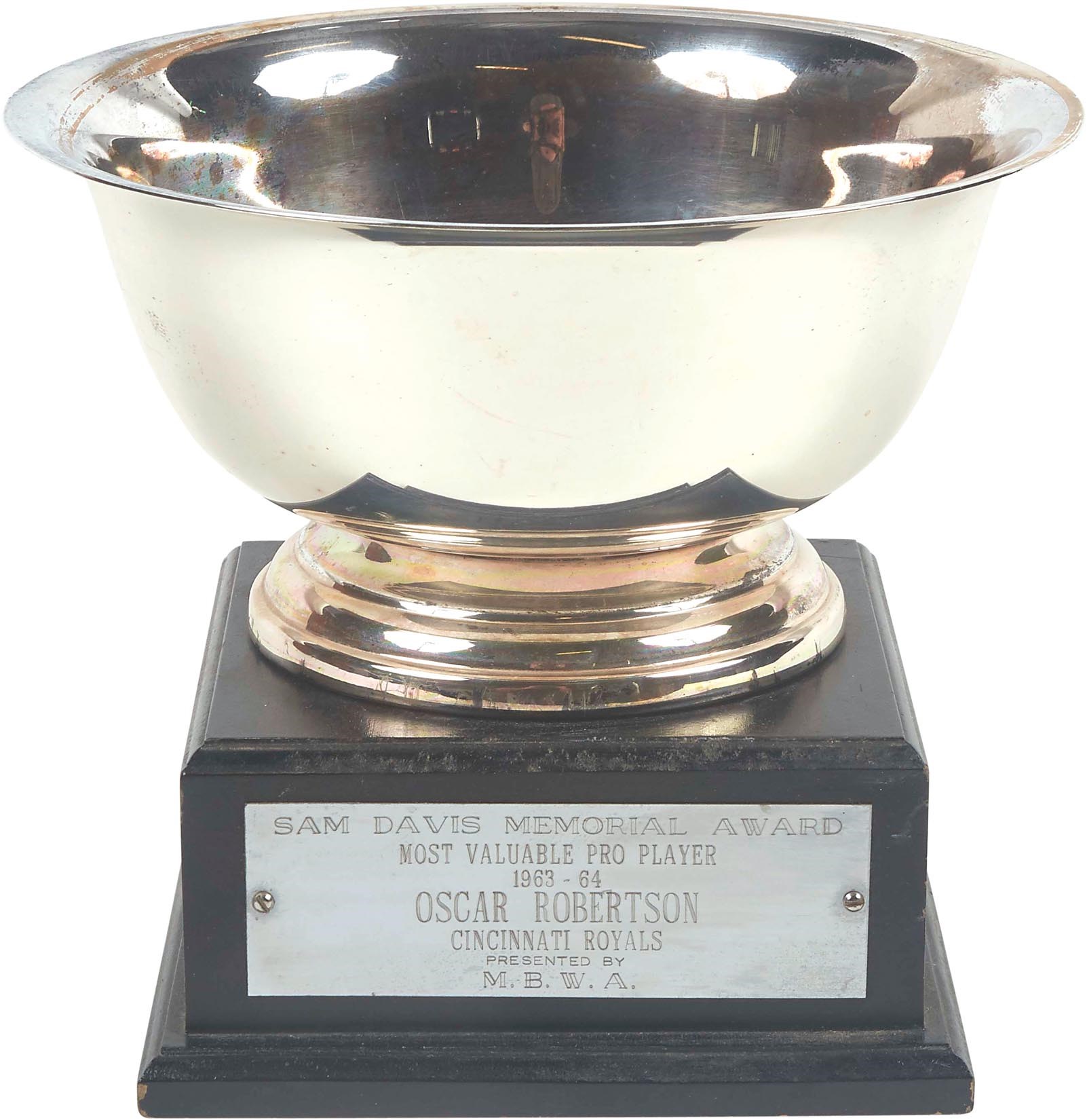 The Oscar Robertson Collection - 1963-64 Oscar Robertson Sam Davis Memorial Award Presented for Being Named Most Valuable Pro Basketball Player