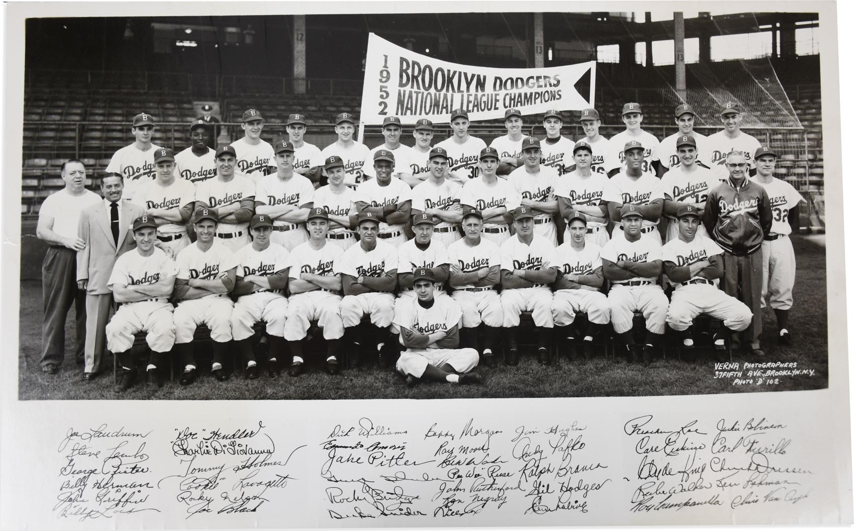 1952 Brooklyn Dodgers Panoramic Photo