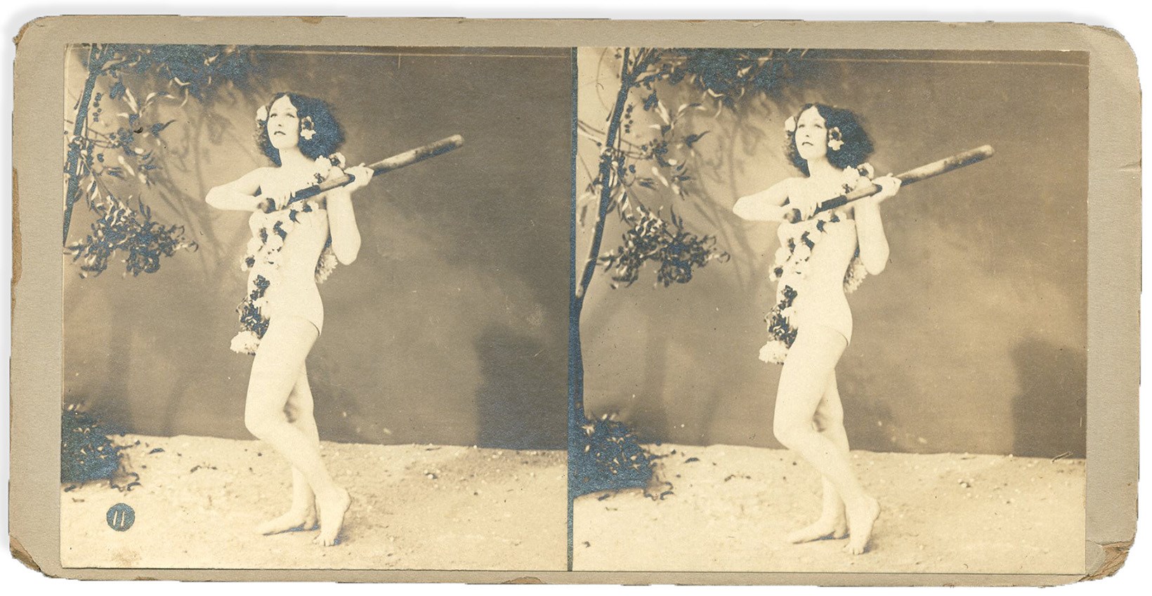 - 19th Century Baseball Nudie Stereocard
