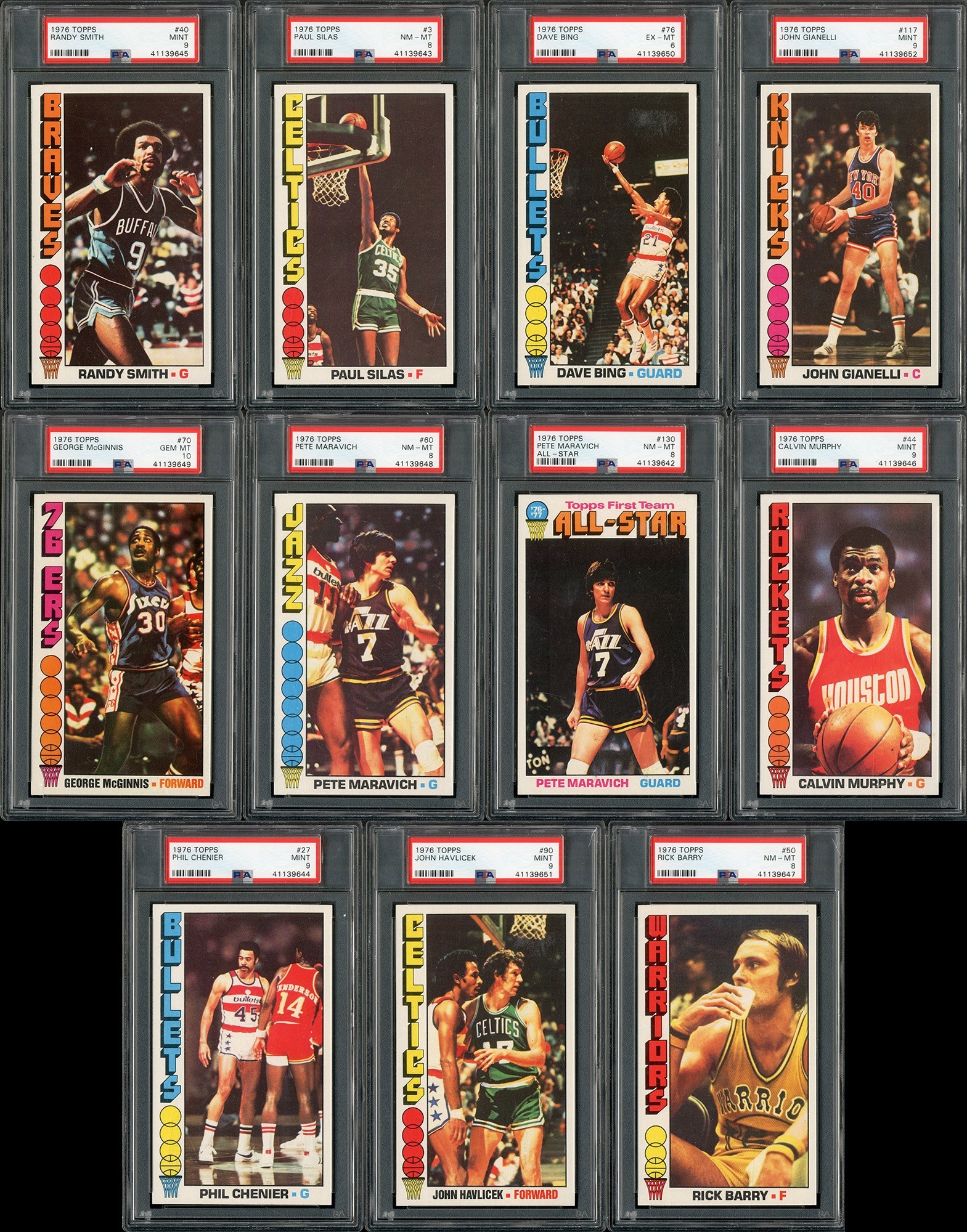 Baseball and Trading Cards - High Grade 1976-77 Topps Basketball Complete Set w/(11) PSA Graded