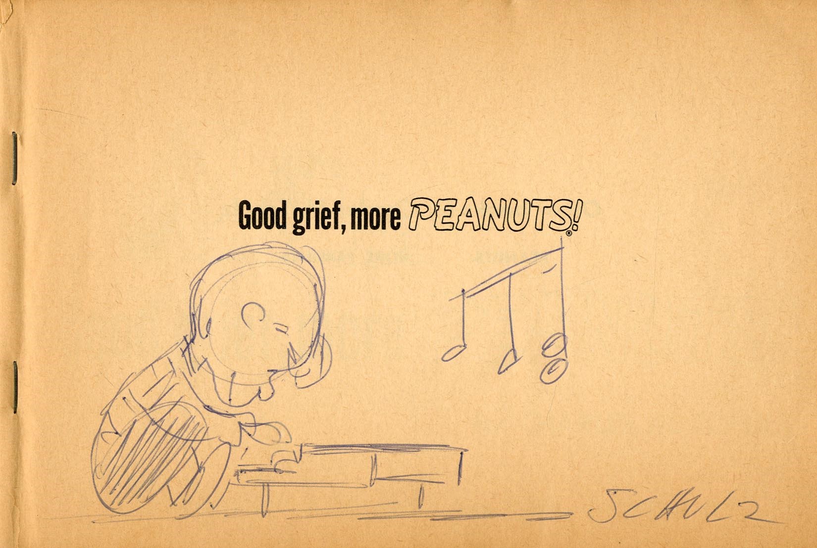 Rock And Pop Culture - "Schroeder Playing Piano" Sketch by Charles Schultz (PSA)