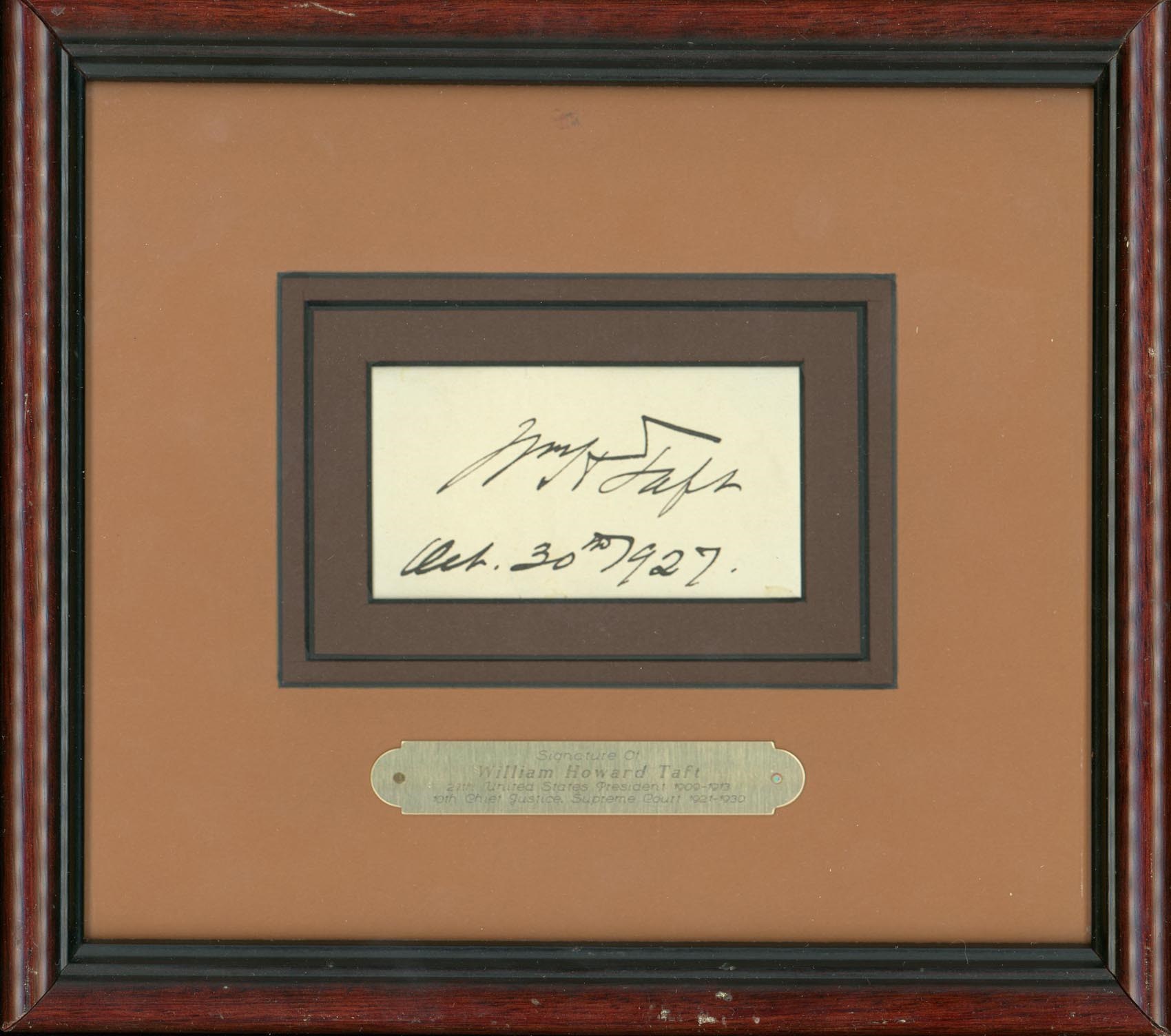 Beautiful 1927 William Howard Taft Signature (PSA)