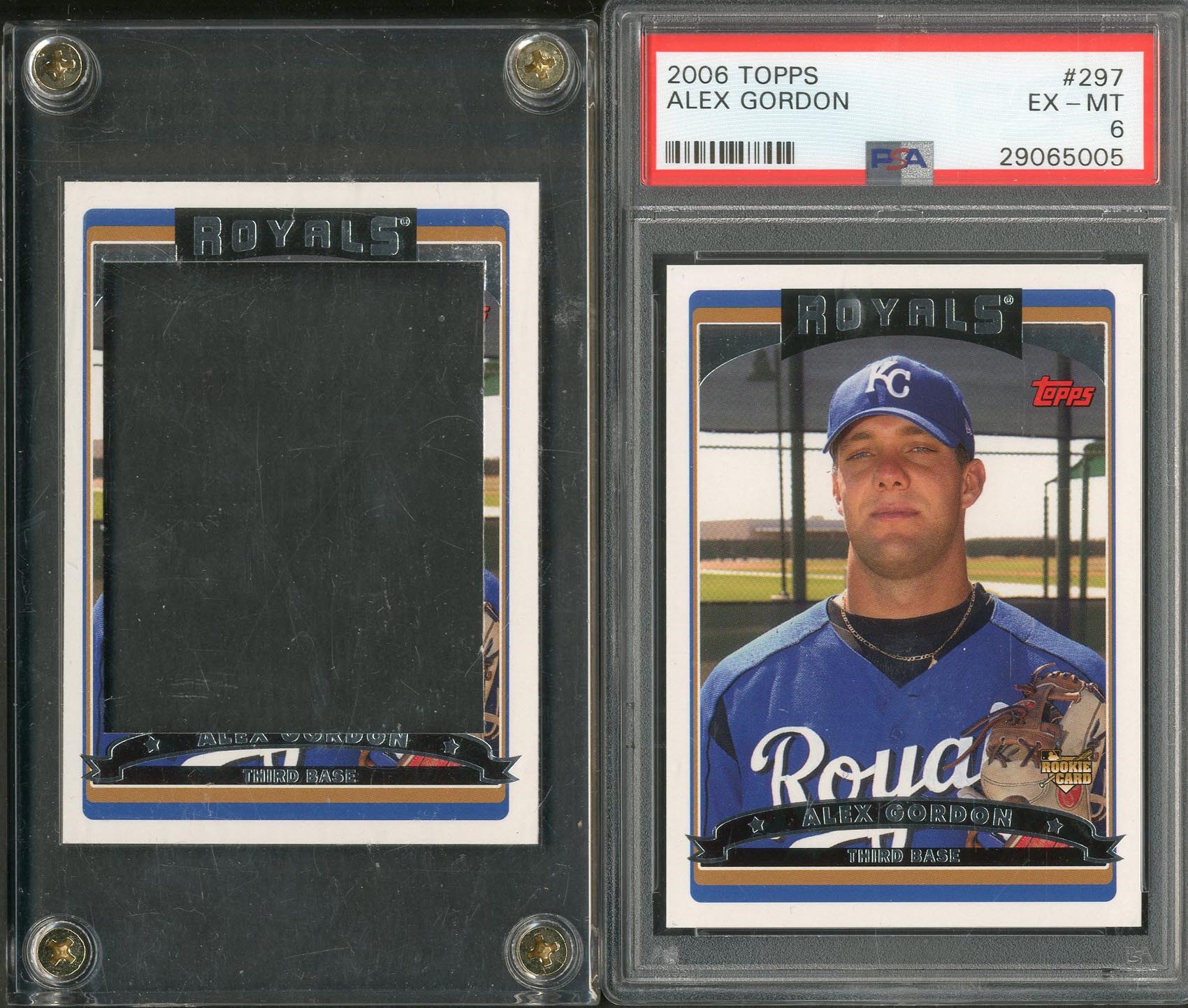 Baseball and Trading Cards - 2006 Topps #297 Alex Gordon Pair of Scarce Cards