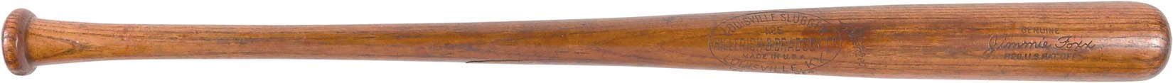 - 1936 Jimmie Foxx Louisville Slugger Game Used H&B Vault Marked Bat (MEARS A9)