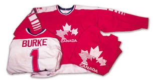 Hockey Sweaters - 1988 Olympics Andy Moog & Sean Burke Game Worn Jerseys (3)