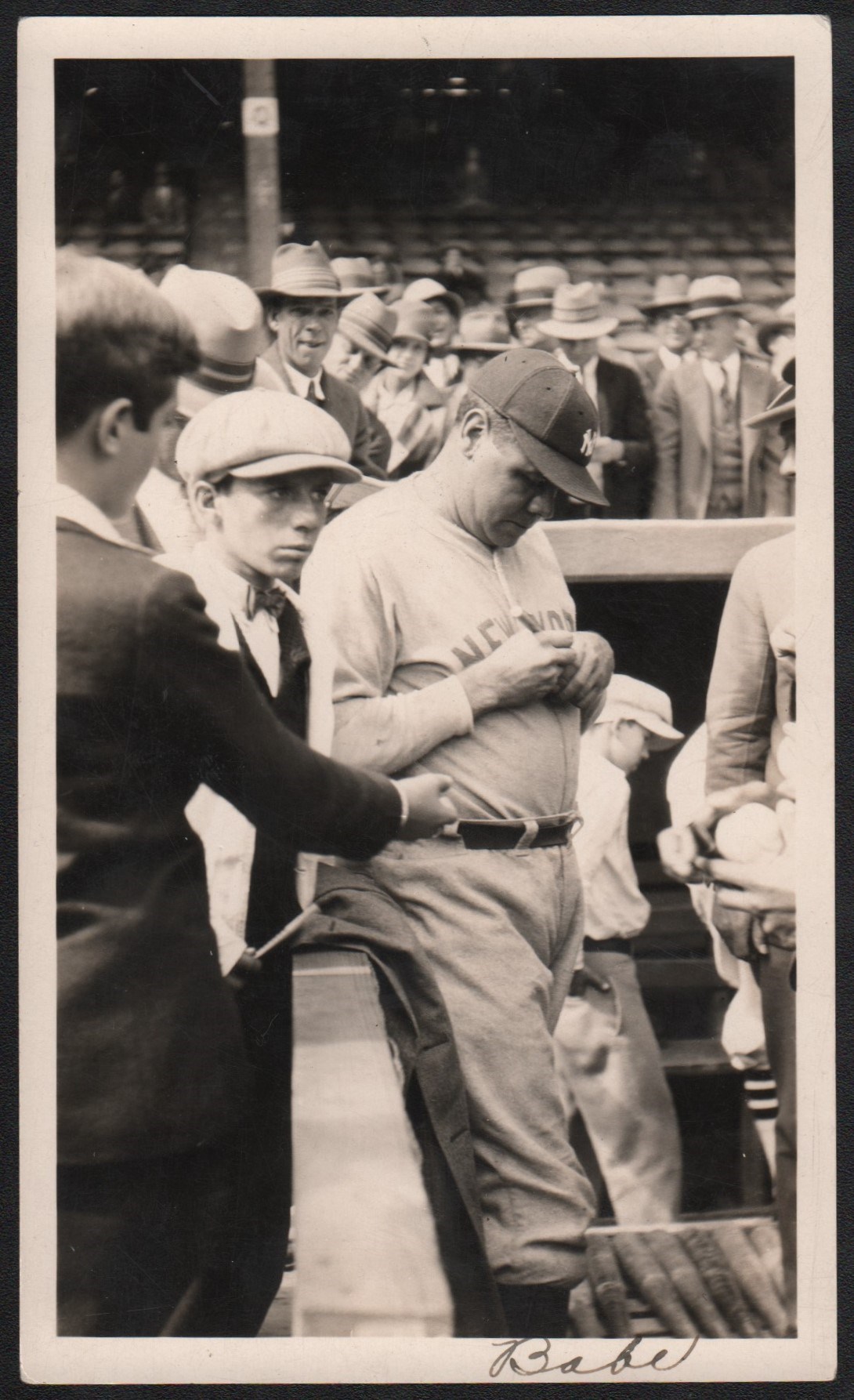 - 1926 World Series Snapshots with Babe Ruth Signing Ball & Rogers Hornsby (10)
