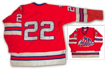 The AHL Collection - 1977-78 Rochester Americans Ron Garwusiuk Game Worn Jersey