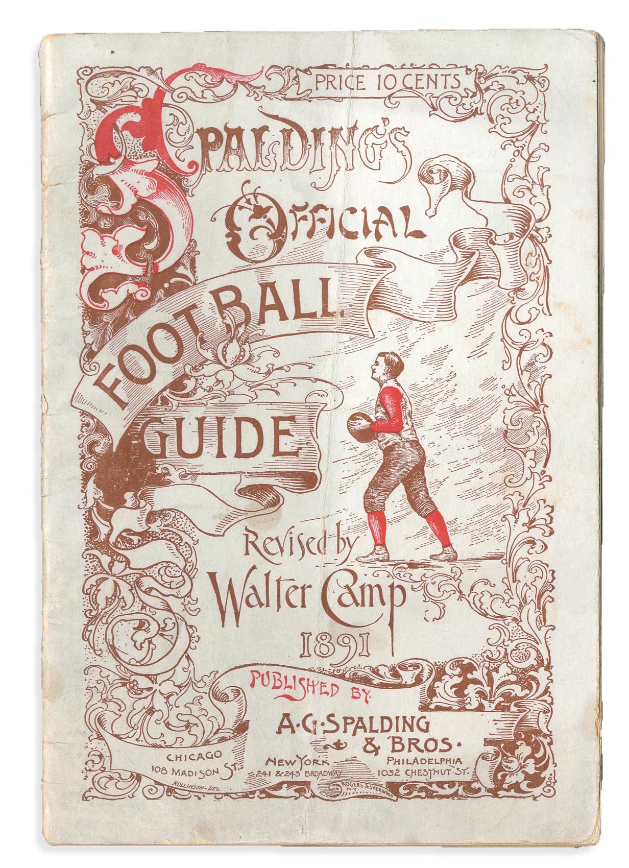 Football - 1891 Spalding First Football Guide Revised by Walter Camp