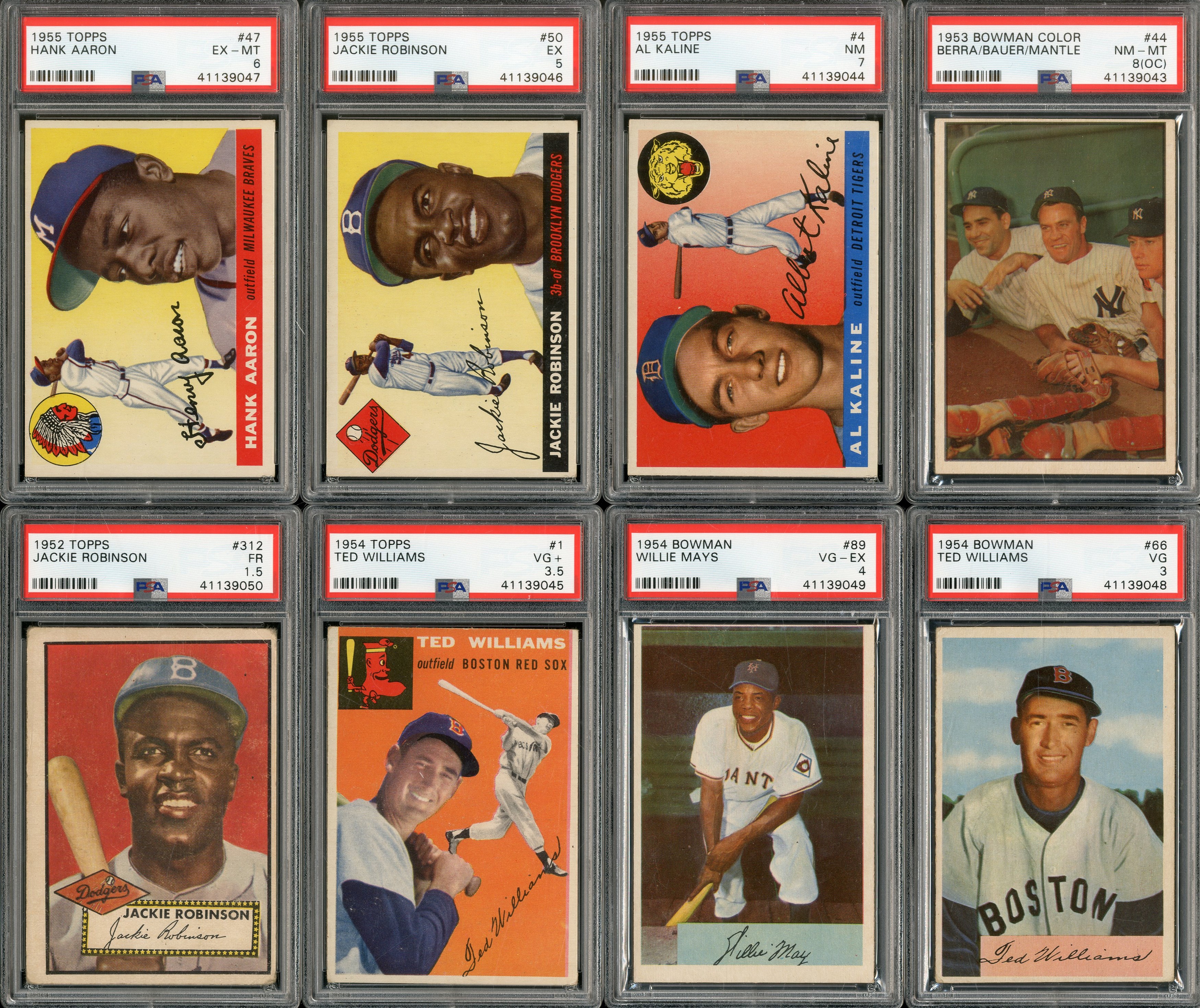 Baseball and Trading Cards - 1950s Topps & Bowman Hall of Famer Collection w/PSA Graded (30+)