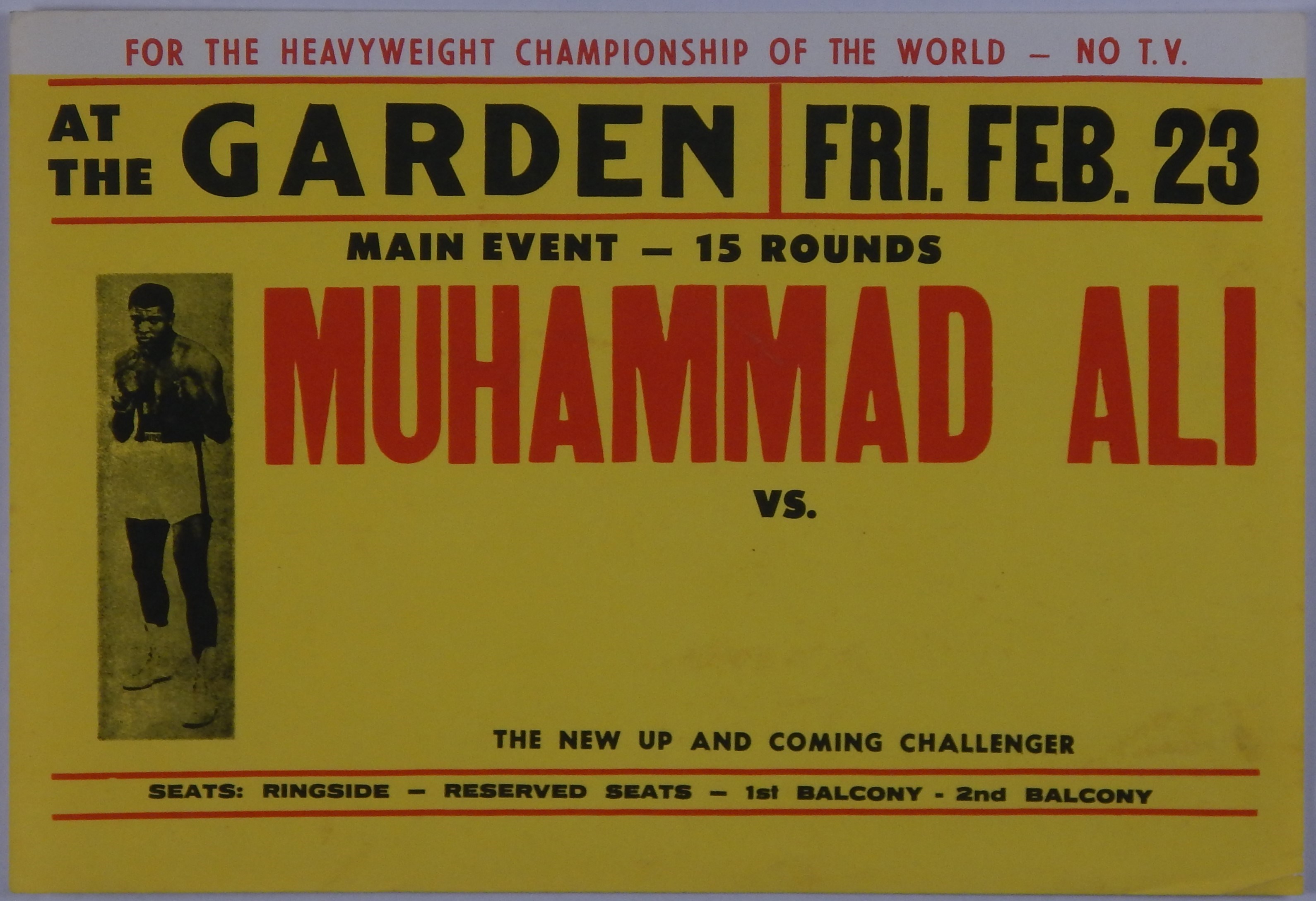 - 1970s Muhammad Ali Novelty Fight Poster