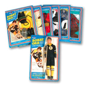 - 1970’s Regal Bobby Orr Doll and All Twelve Outfits in Original Packaging