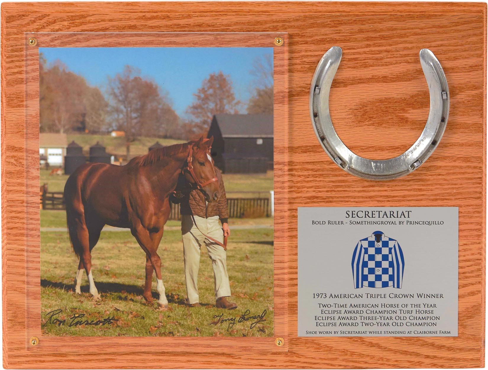 Horse Racing - Secretariat Claiborne Farm Stallion Horseshoe