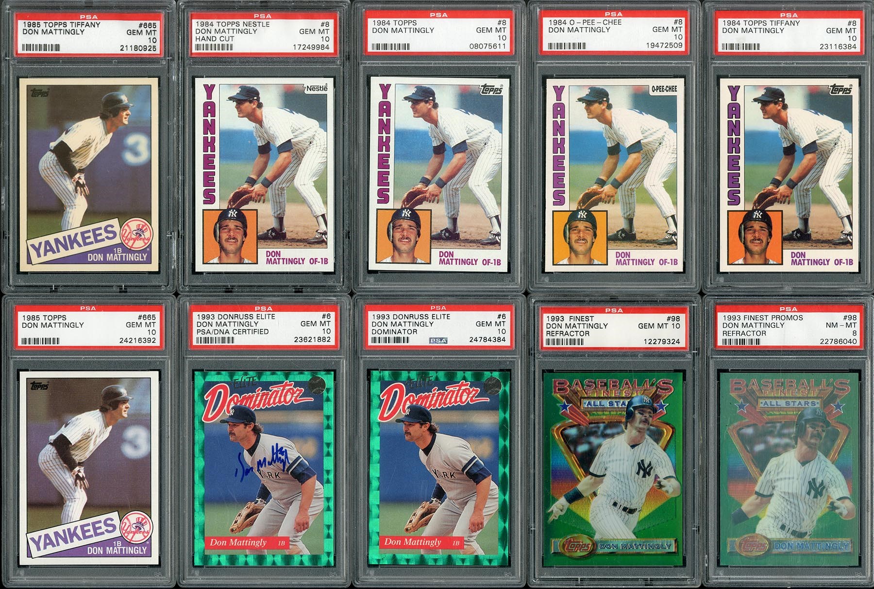 Baseball and Trading Cards - The Ultimate Don Mattingly Award-Winning Master Collection - #1 on PSA Registry (1,503 Cards, 9.61 GPA)