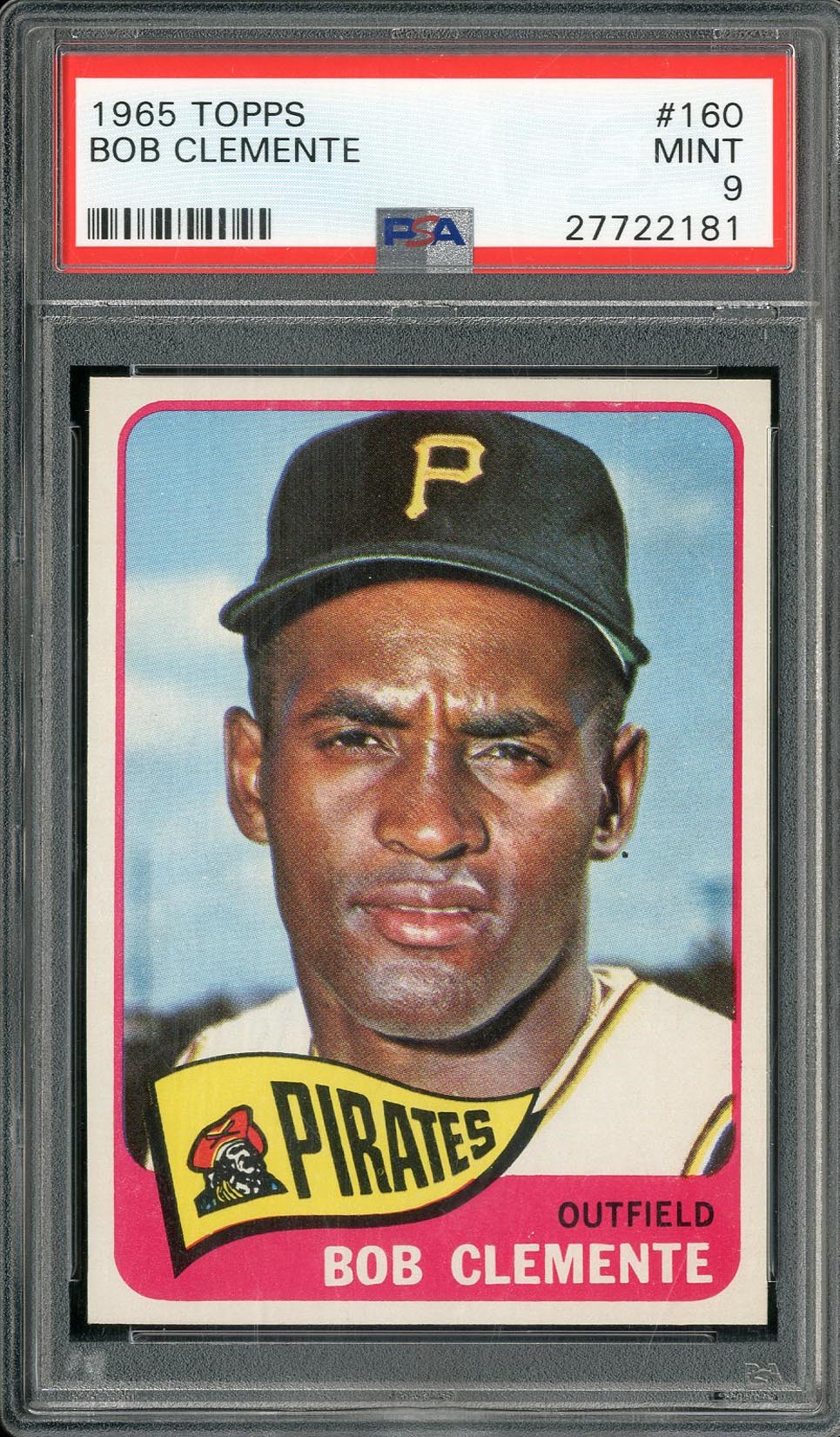 Baseball and Trading Cards - 1965 Topps #160 Roberto Clemente - PSA MINT 9