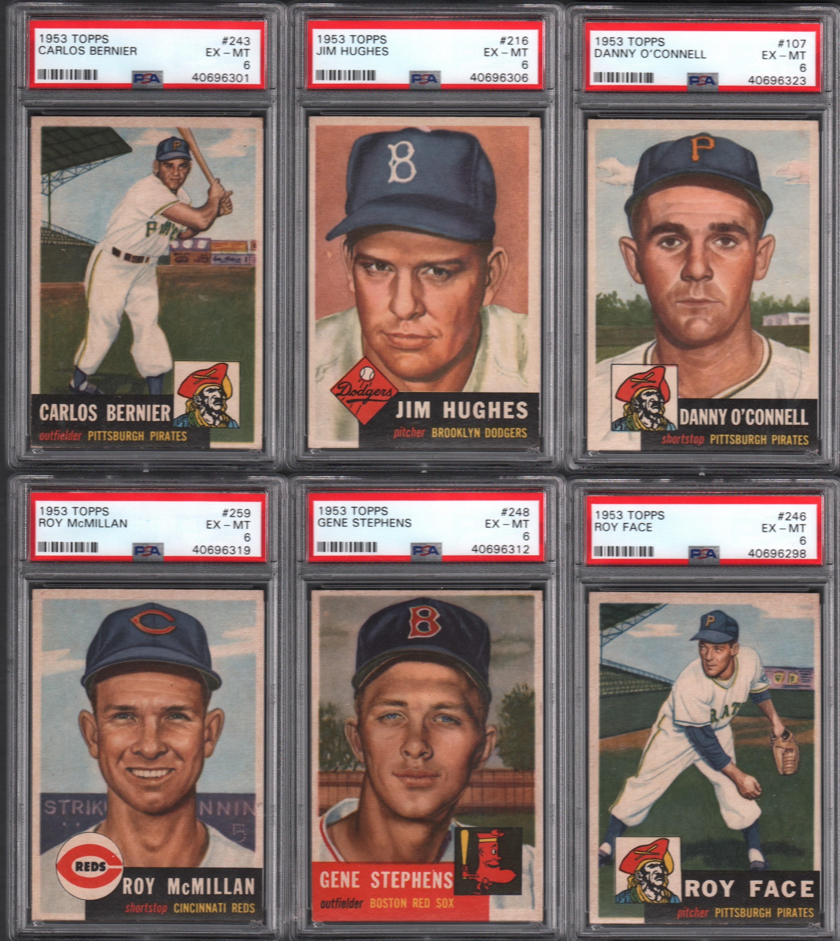 - 1953 Topps PSA Graded Lot of (8) with High Numbers