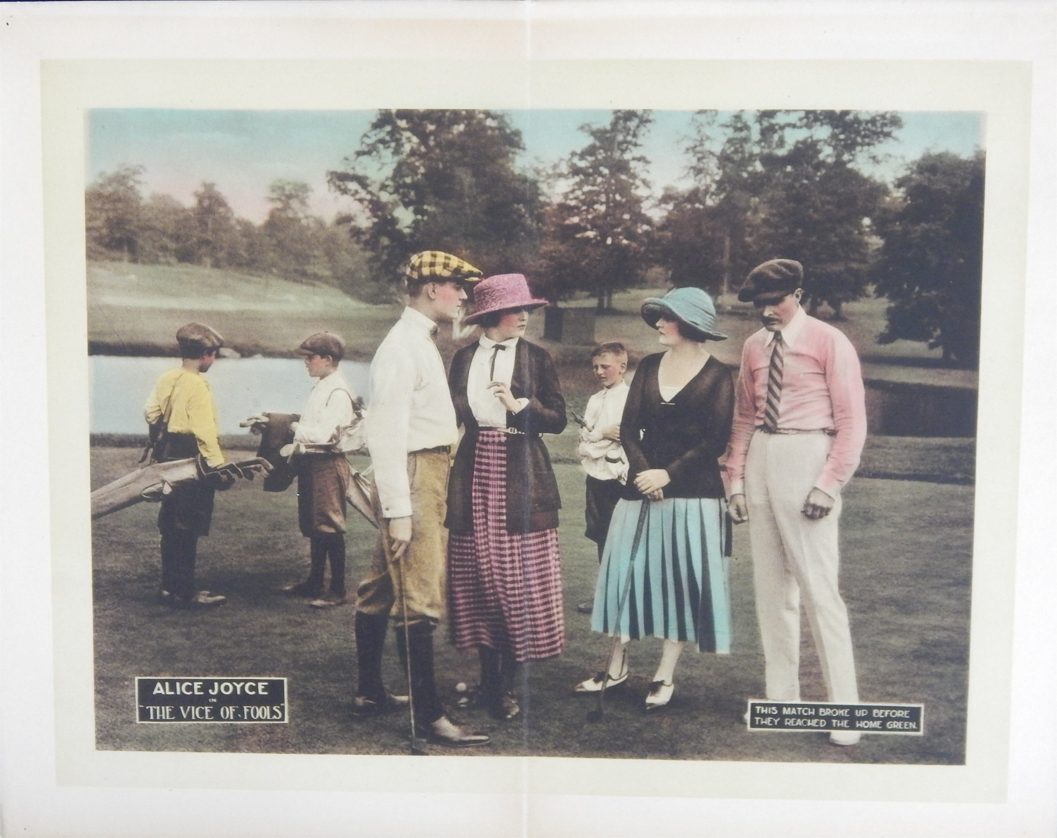 Olympics and All Sports - 1920 "Vice of Fools" GOLF Movie Lobby Card