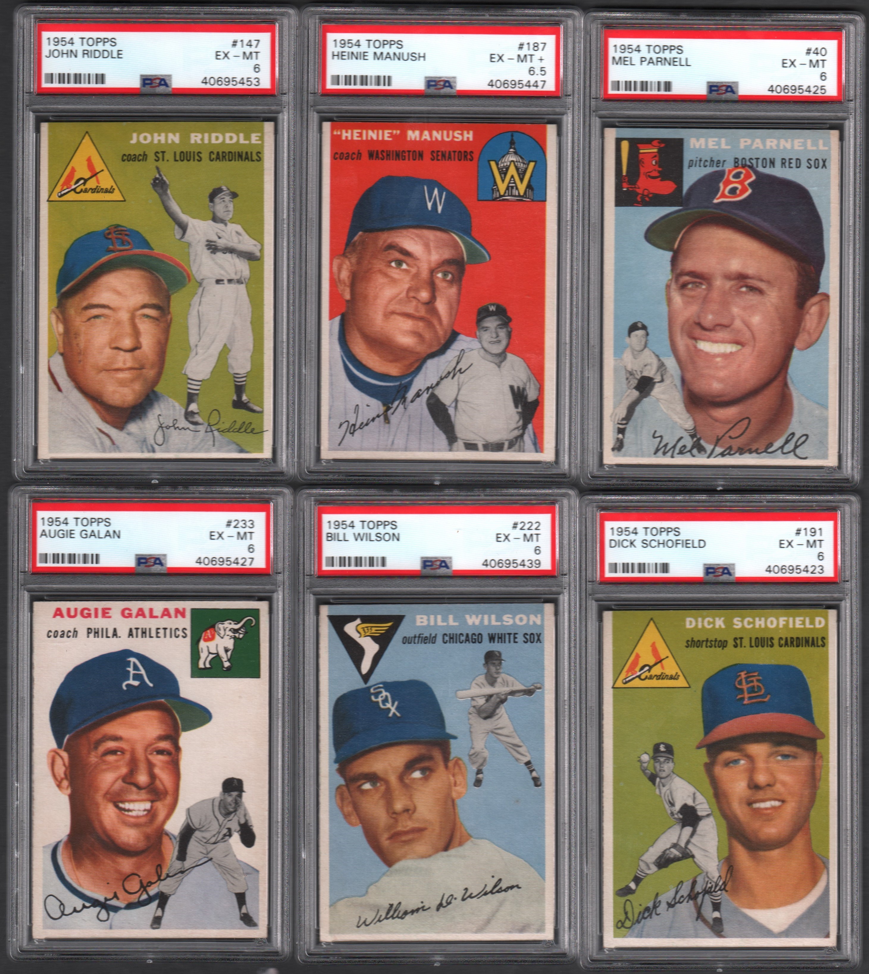 - 1954 Topps PSA Graded Collection (9)