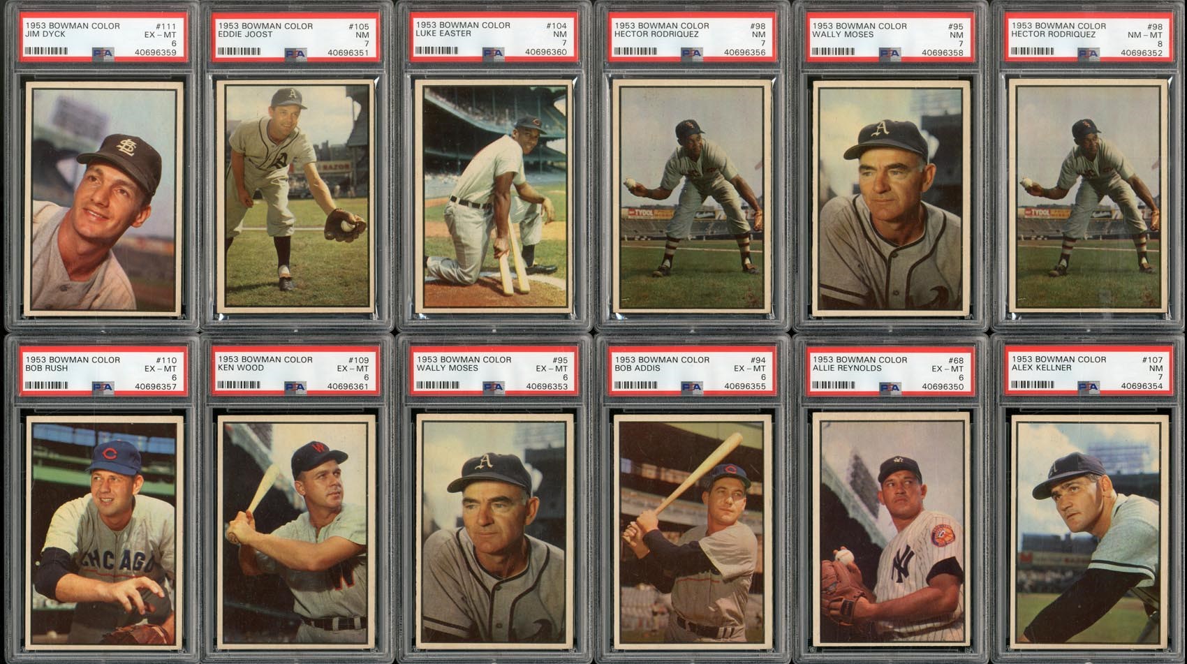 Baseball and Trading Cards - 1953 Bowman Color PSA Graded Collection