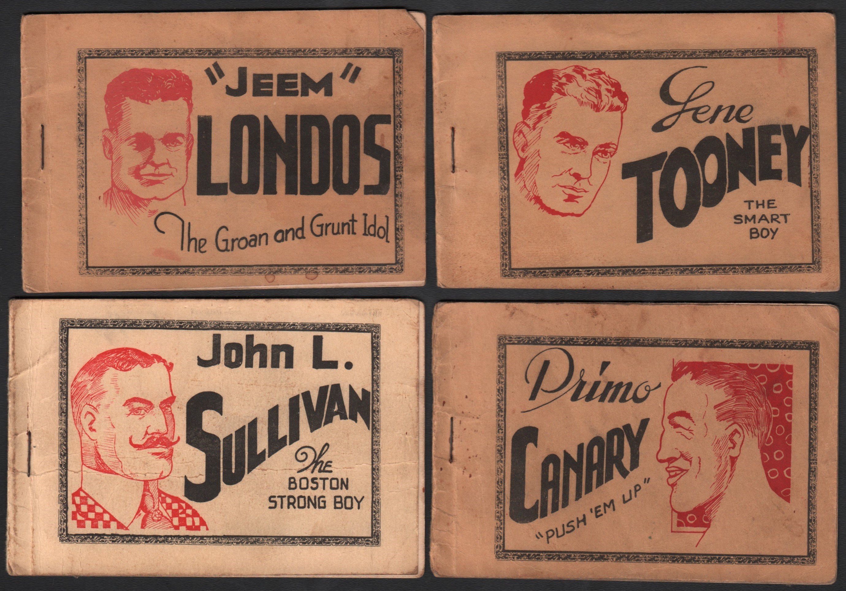 - 1930s Boxing & Wrestling Tijuana Bibles (4) w/John L. Sullivan