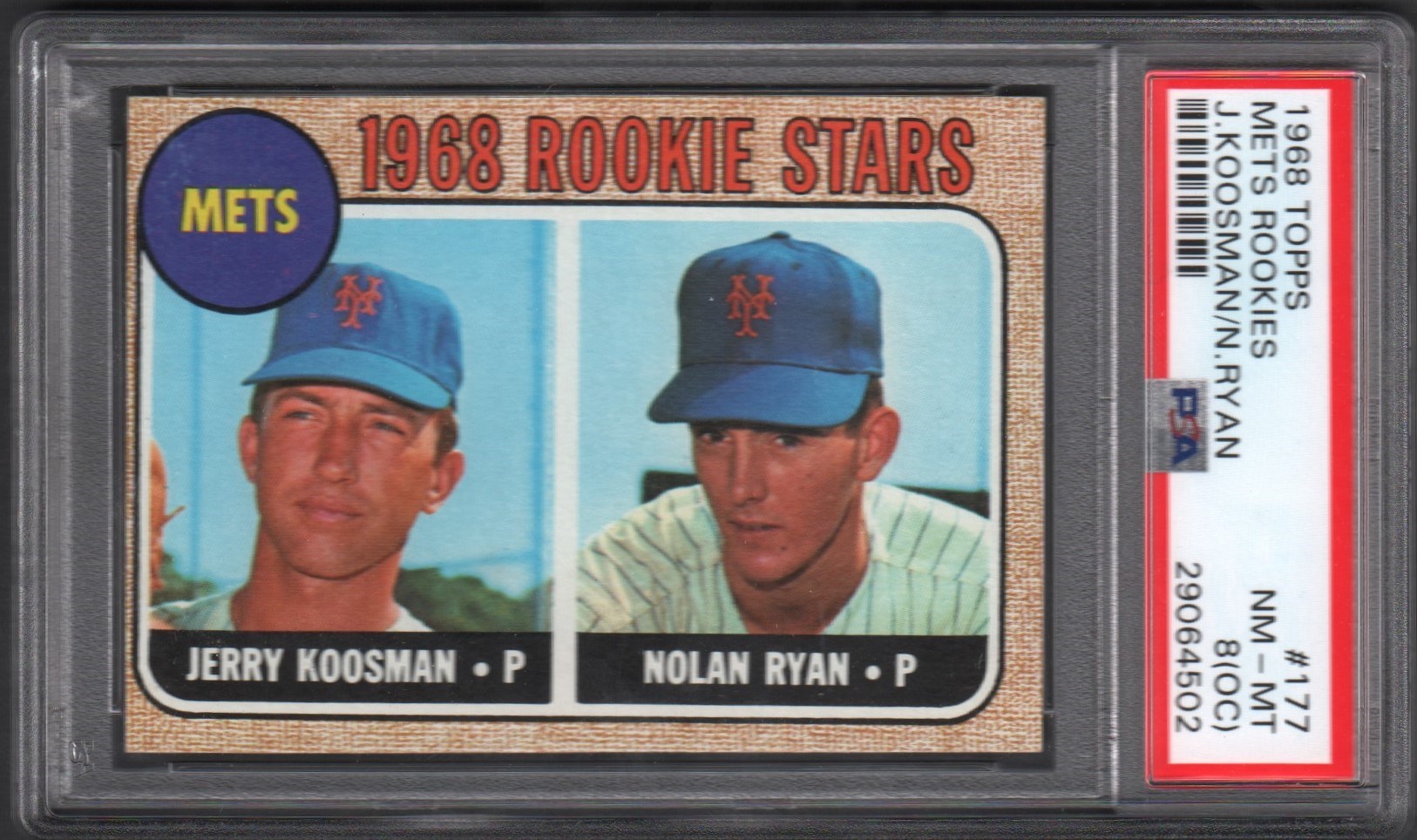 - 1968 Topps #177 Nolan Ryan RC - PSA NM-MT 8 (OC)