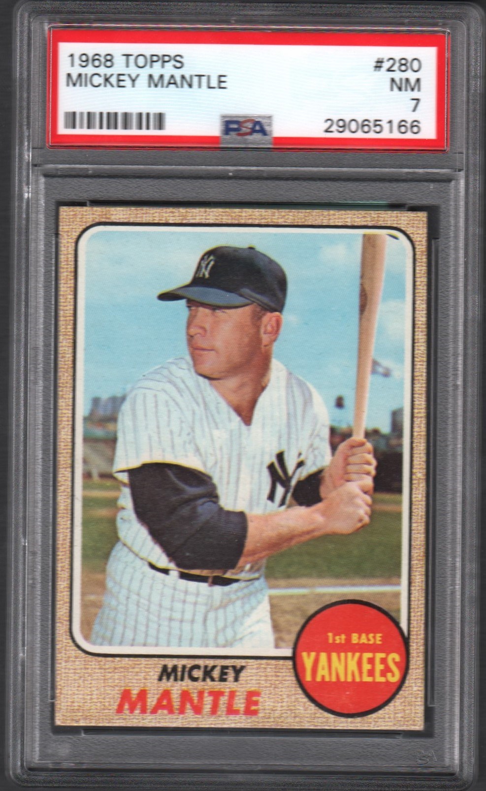 - 1968 Topps #280 Mickey Mantle - PSA NM 7