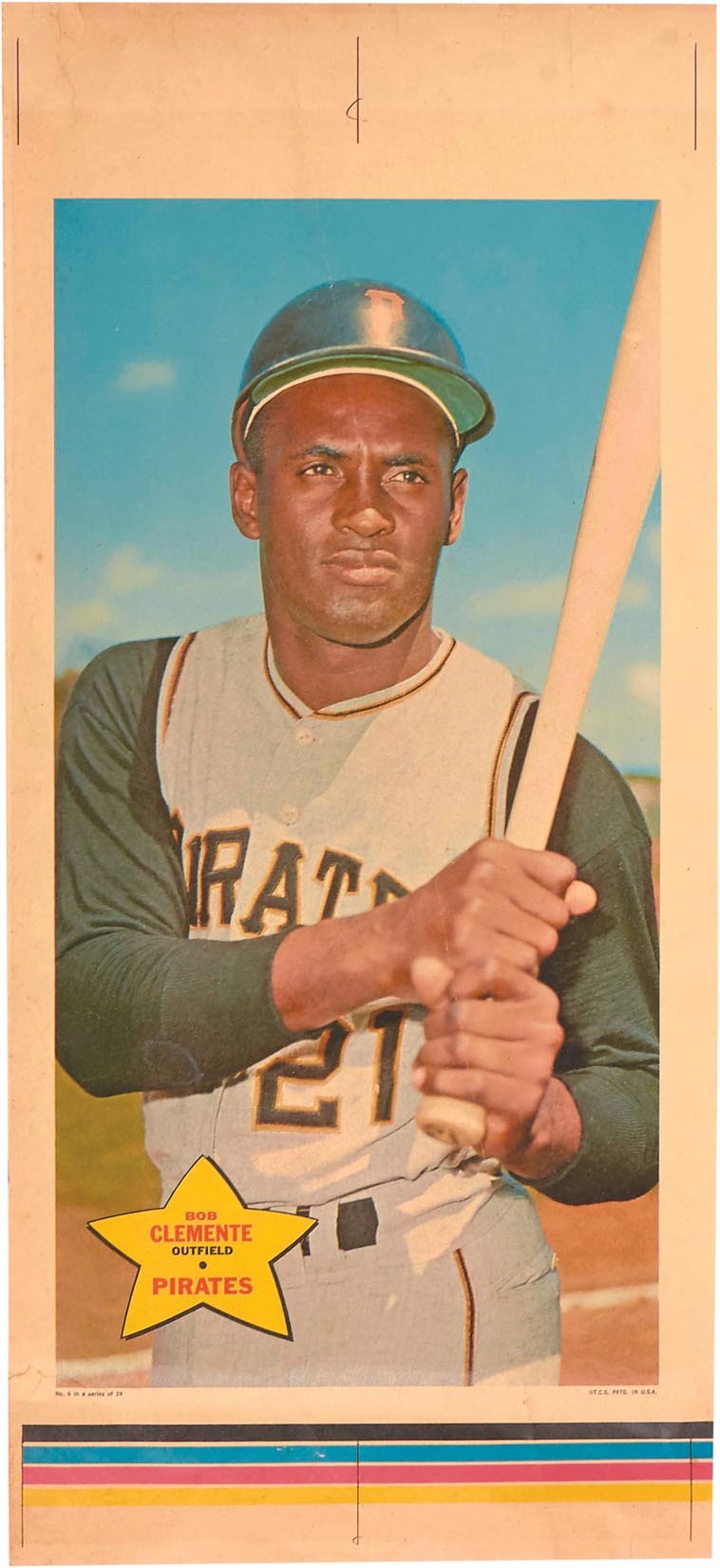 Baseball and Trading Cards - 1968 Roberto Clemente Topps Poster One-of a-Kind Proof