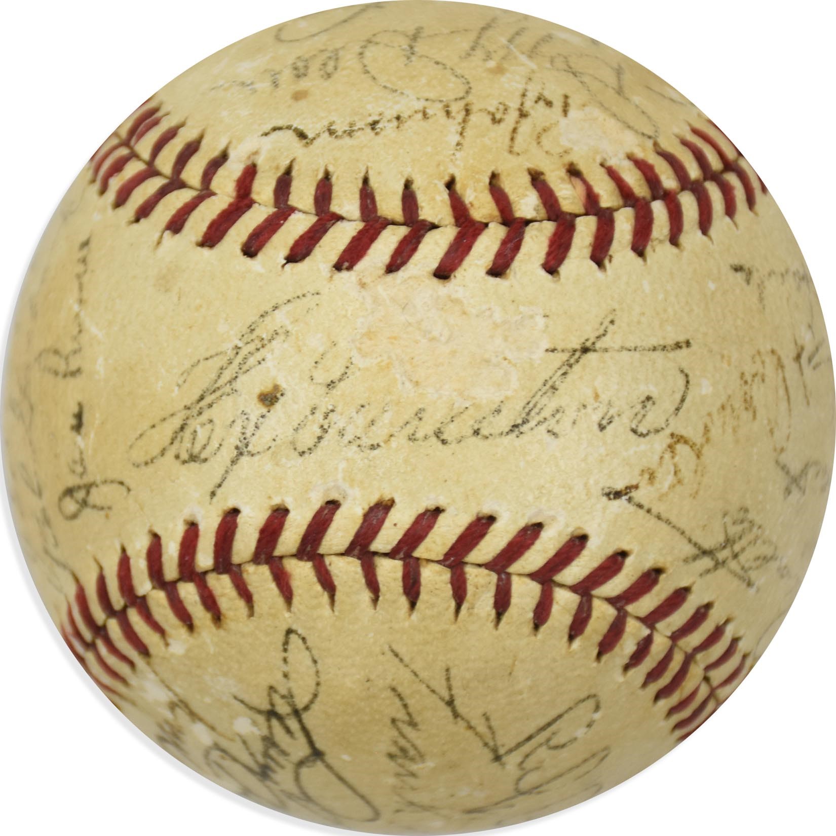 - 1938 Chicago Cubs National League Champions Team-Signed Baseball (PSA)