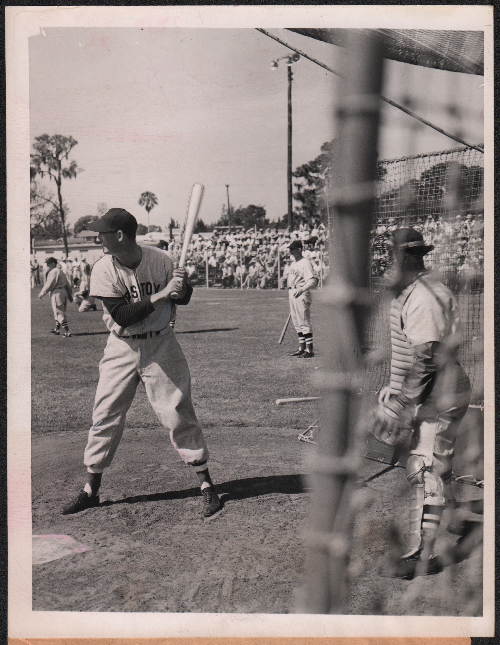 Baseball Photographs - 1948 Ted Williams Spring Training Type I Photograph