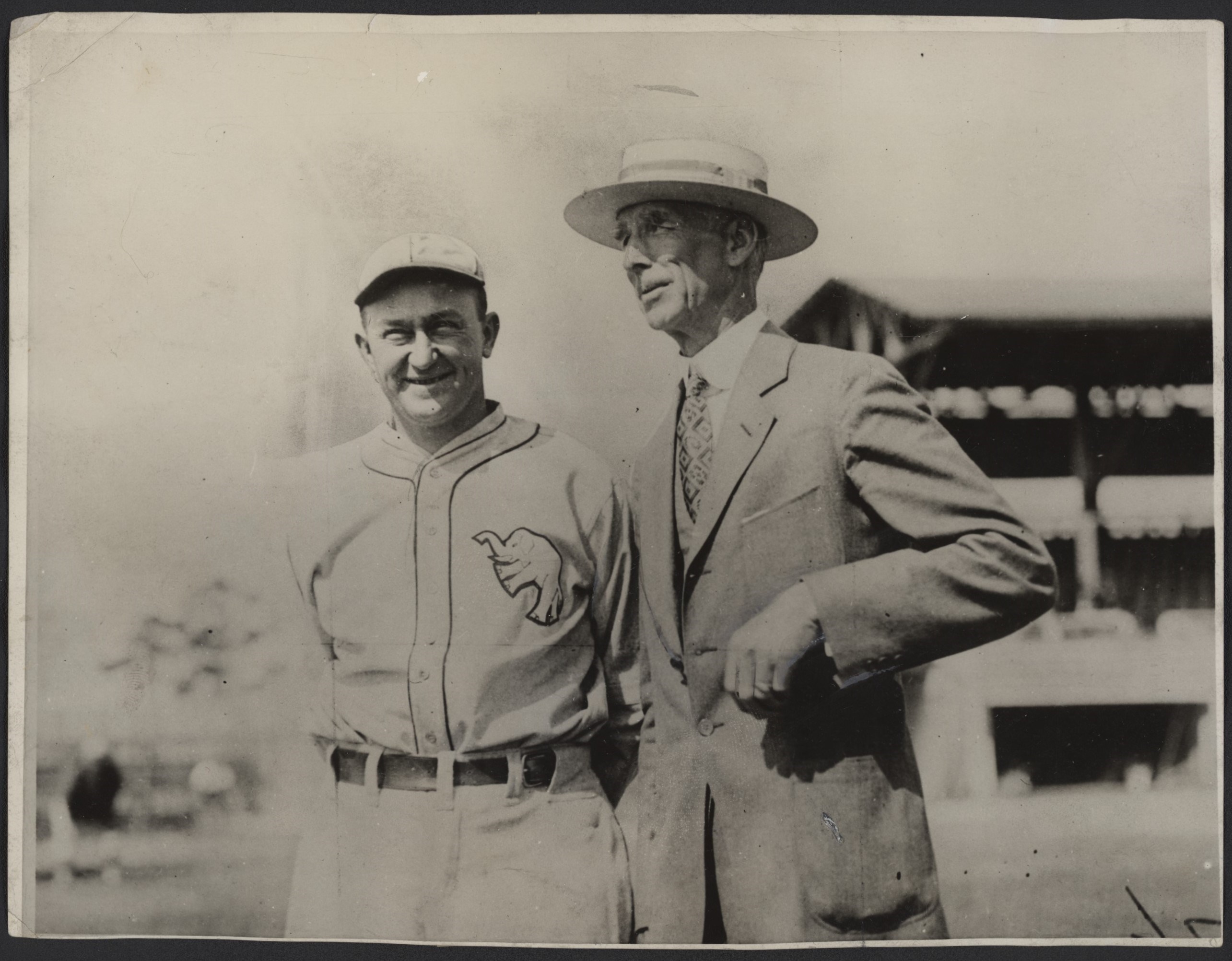Baseball Photographs - 1927 Ty Cobb Opening Day w/Philadelphia Athletics Type I Photograph