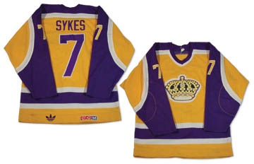 1984-85 Phil Sykes Los Angeles Kings Game Worn Jersey