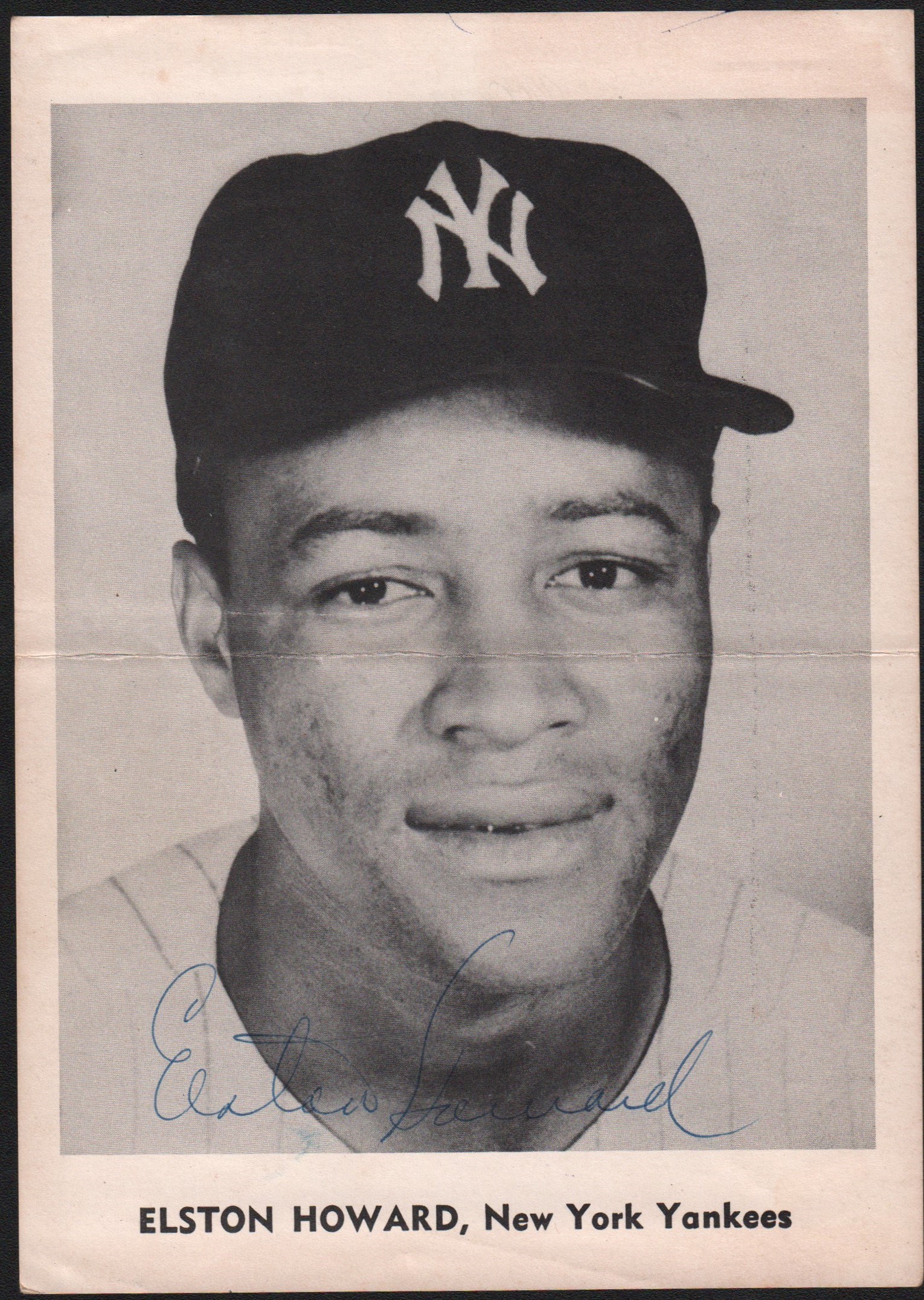 Baseball Autographs - 1960's Elston Howard New York Yankees Signed Picture Pack Photo