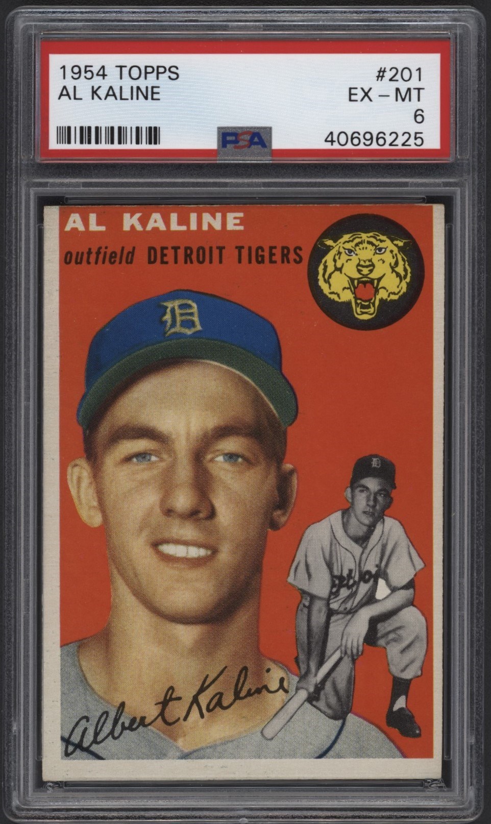 - 1954 Topps #201 Al Kaline Rookie Card - PSA EX-MT 6
