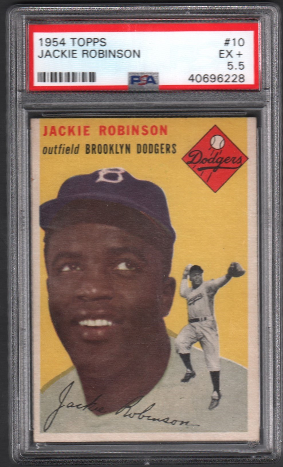 1954 and 1955 Topps Jackie Robinson PSA Graded Cards (2)