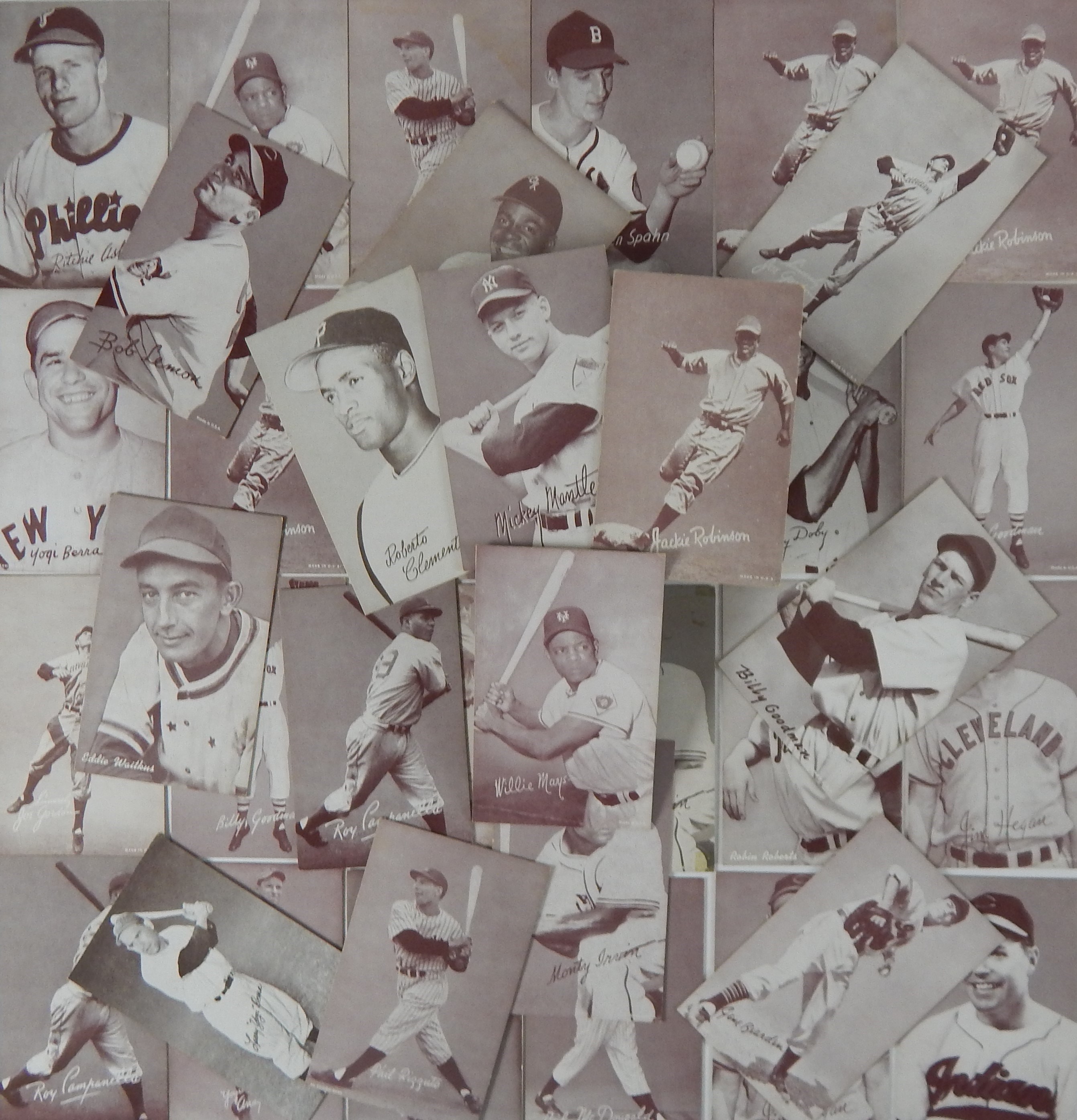 Baseball and Trading Cards - 1947-66 Exhibits Collection - Loaded with Stars including Mantle (90+)