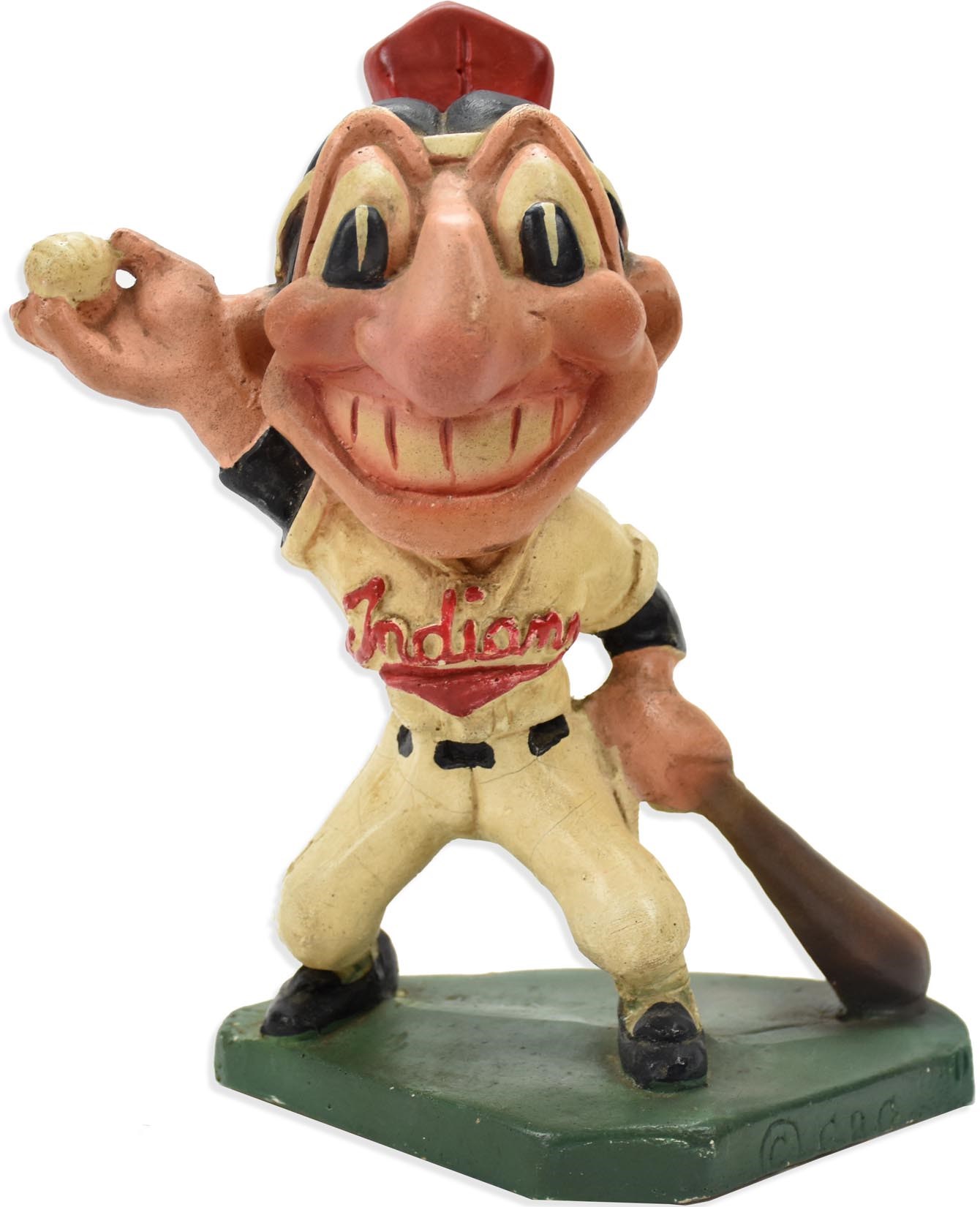 Baseball Memorabilia - 1947 Cleveland Indians Statue by Mazzolini