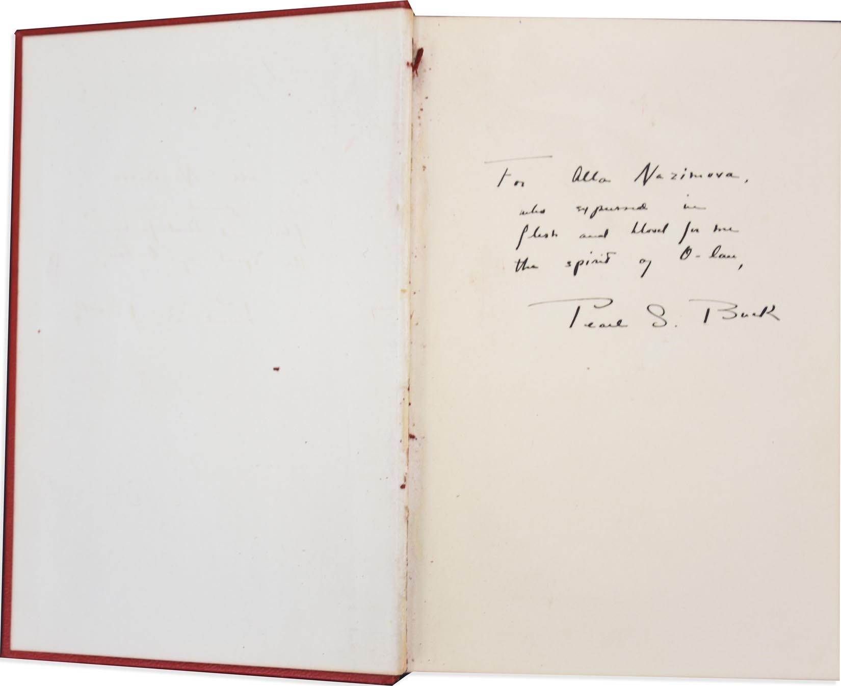 1932 "The Good Earth" Transcribed by Pearl S. Buck to Alla Nazimova
