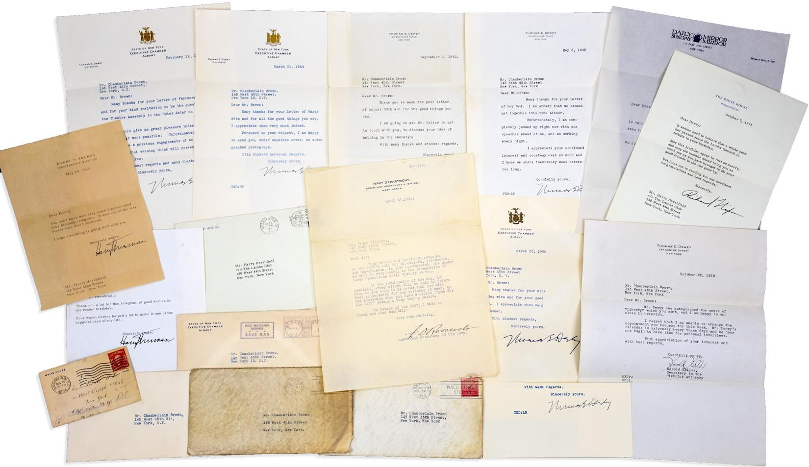 - Presidential Autograph Collection with Theater Content (11 pieces)