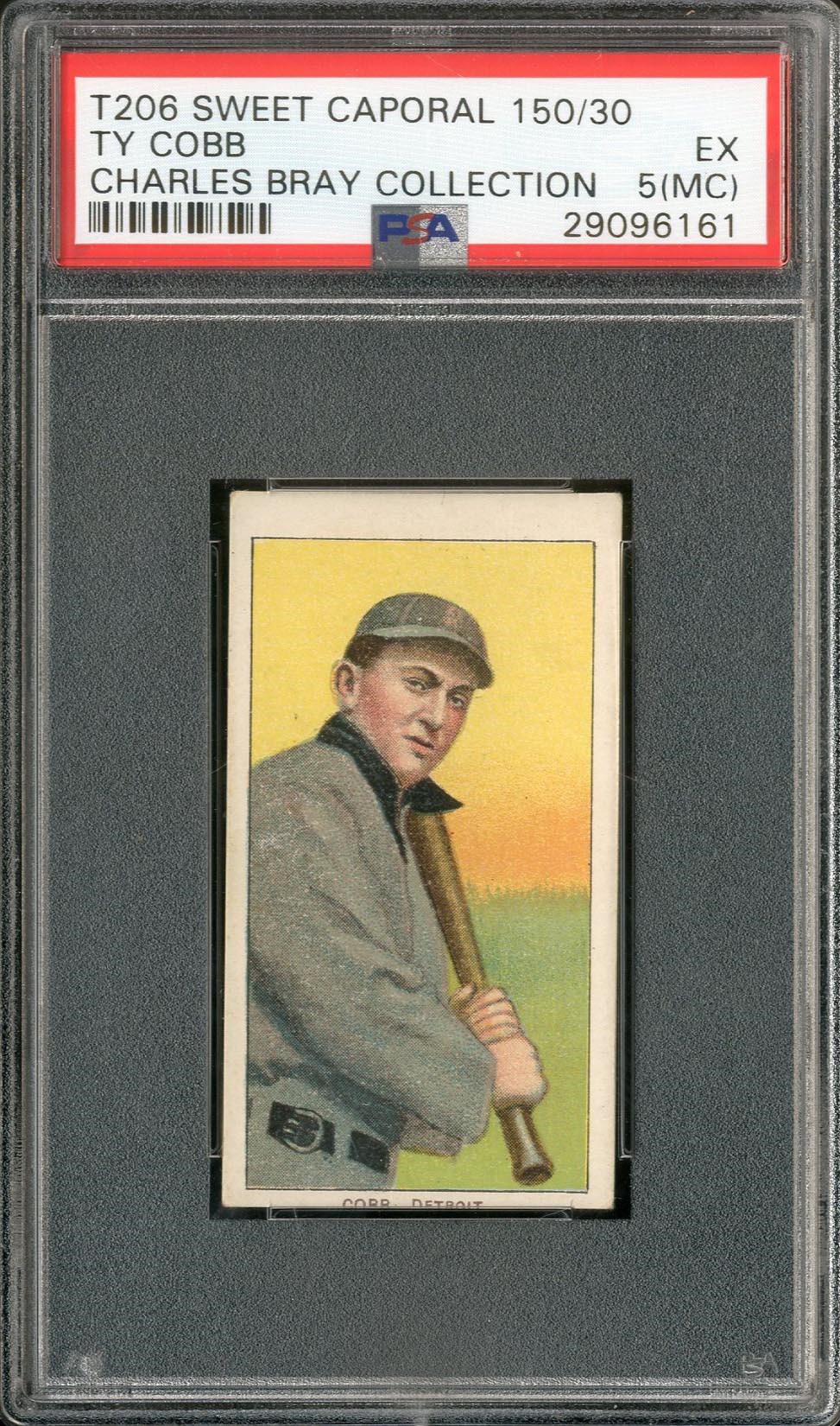 Baseball and Trading Cards - 1909 T206 Ty Cobb Bat on Shoulder PSA EX 5 MC - The Charles Bray Collection