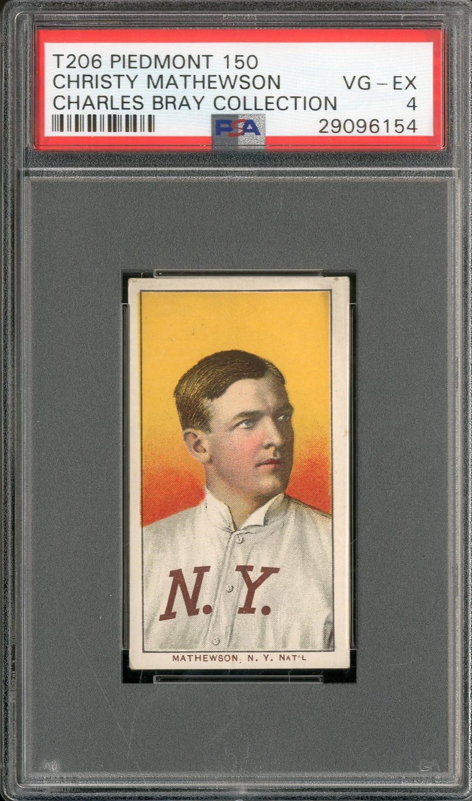 Baseball and Trading Cards - T206 Christy Mathewson Portrait PSA VG-EX 4 - The Charles Bray Collection