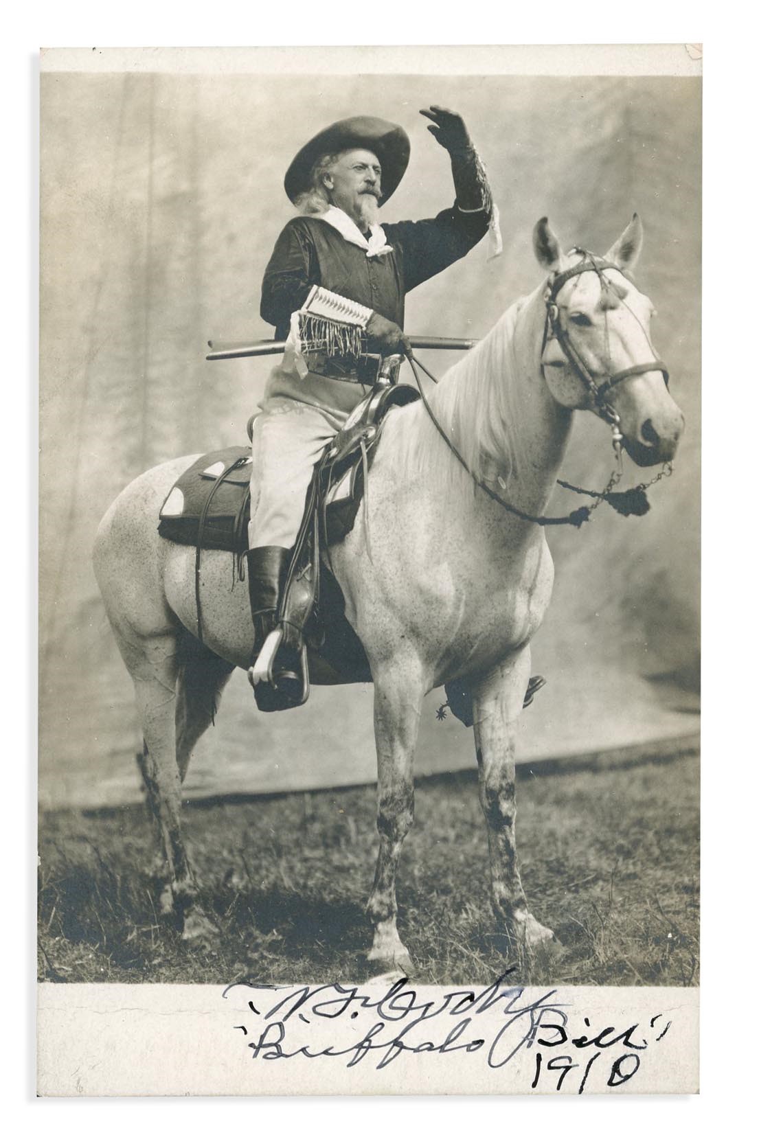 1910 Buffalo Bill Signed Real Photo Postcard