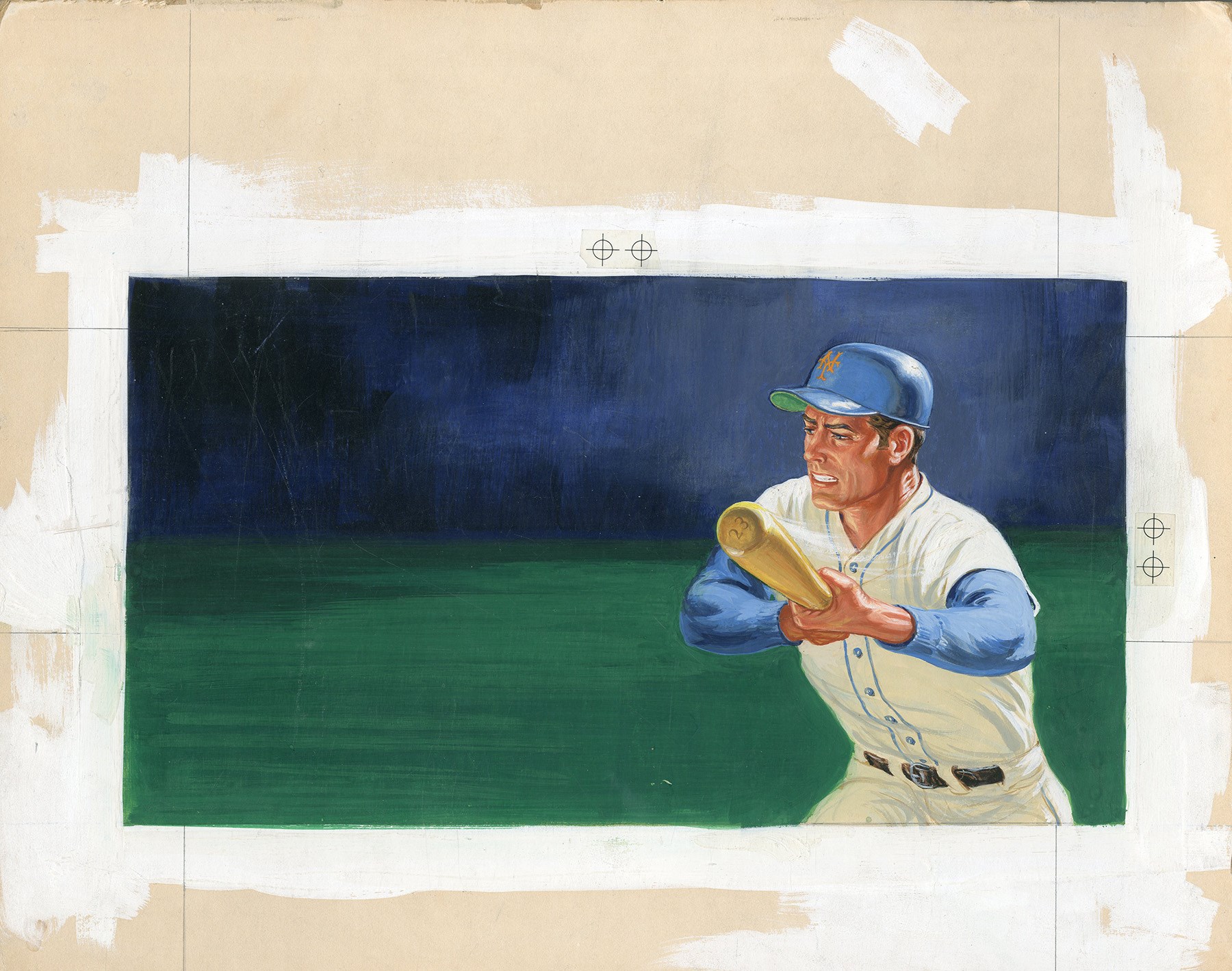 - 1970 Topps Baseball Box Original Art from 1989 Topps Auction