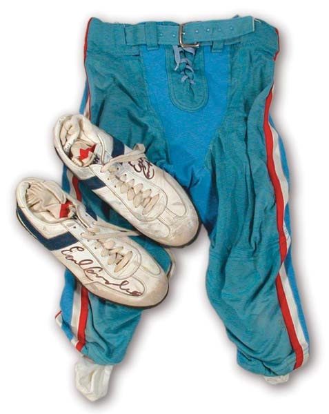 Football - Early 1980’s Earl Campbell Houston Oilers Game Worn Cleats and Pants