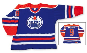 Hockey Sweaters - 1989-90 Glenn Anderson Edmonton Oilers Game Worn Jersey
