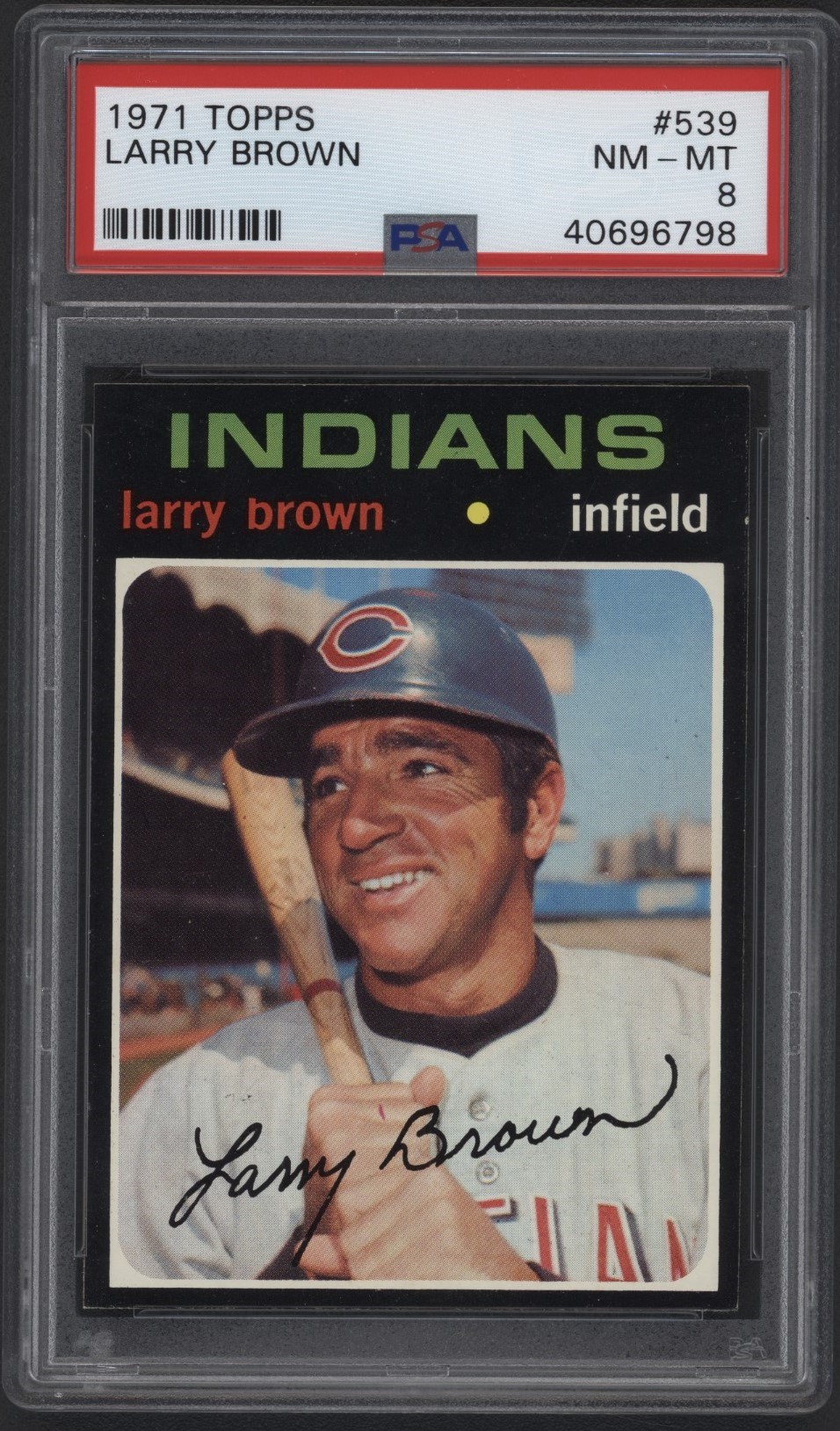 Baseball and Trading Cards - 1971 Topps #539 Larry Brown PSA Graded 8 NM-MT