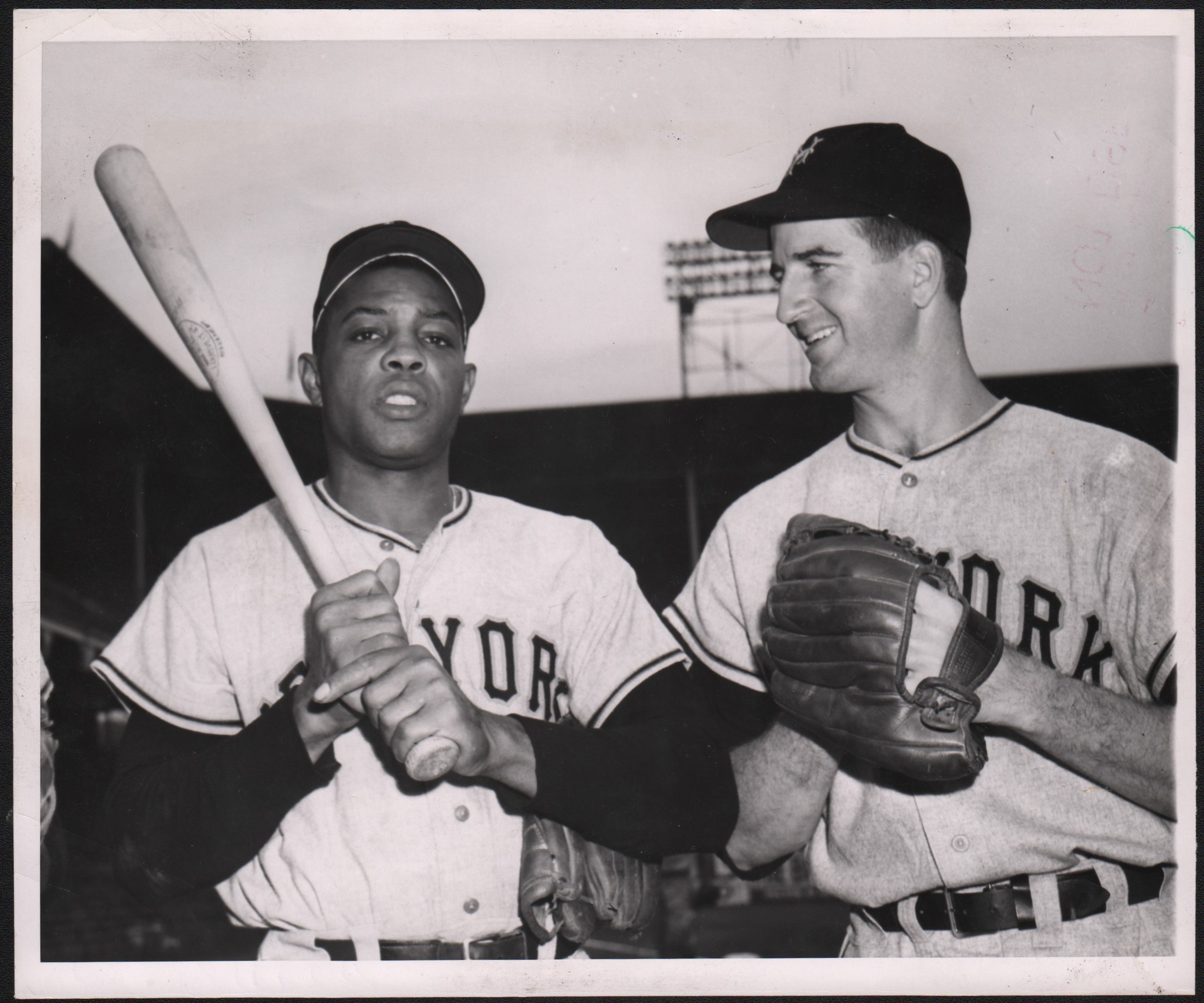 Vintage Sports Photographs - 1954 Willie Mays Race for the Batting Title Type I Photograph