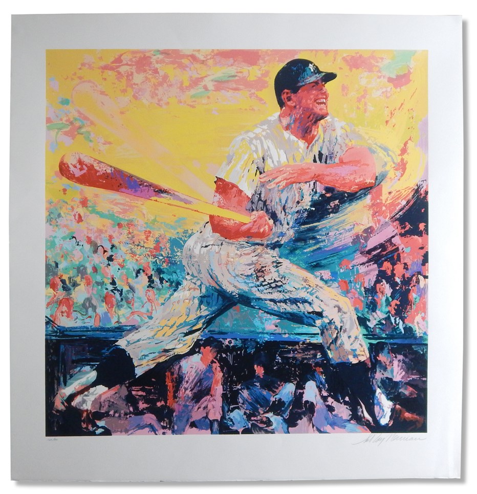 - 1999 Mickey Mantle Serigraph Artist Signed by Leroy Neiman