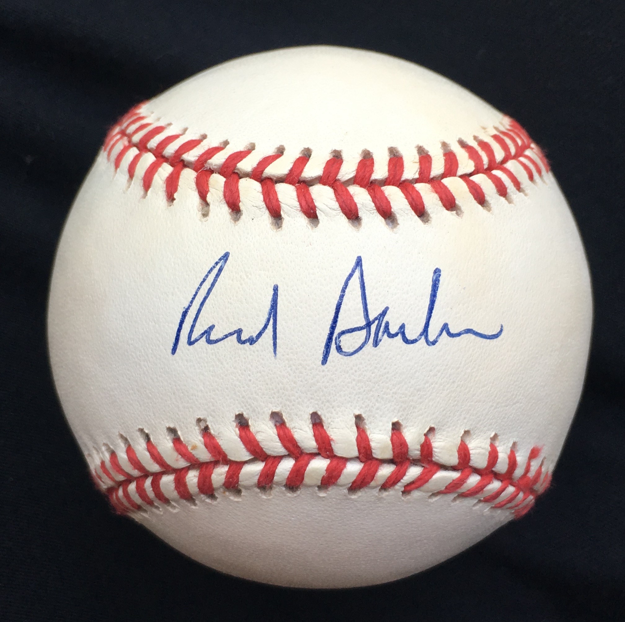 NY Yankees, Giants & Mets - Mint Red Barber Single Signed Baseball