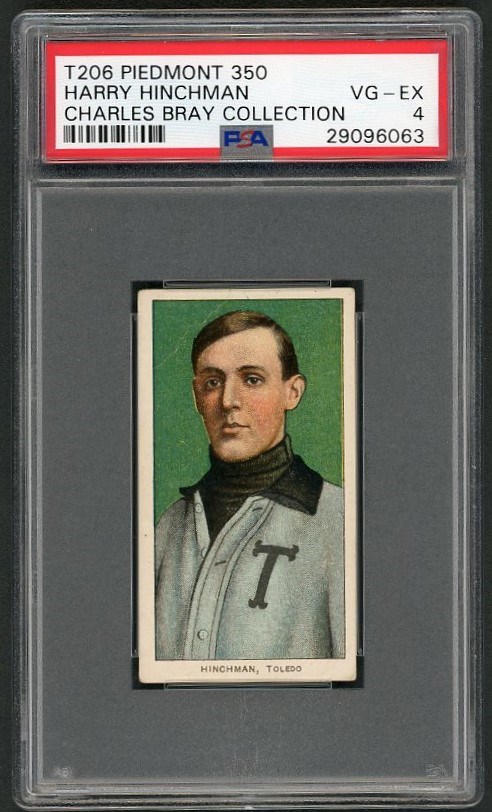 - T206 Piedmont 350 Harry Hinchman VG-EX4 From the Charles Bray Collection