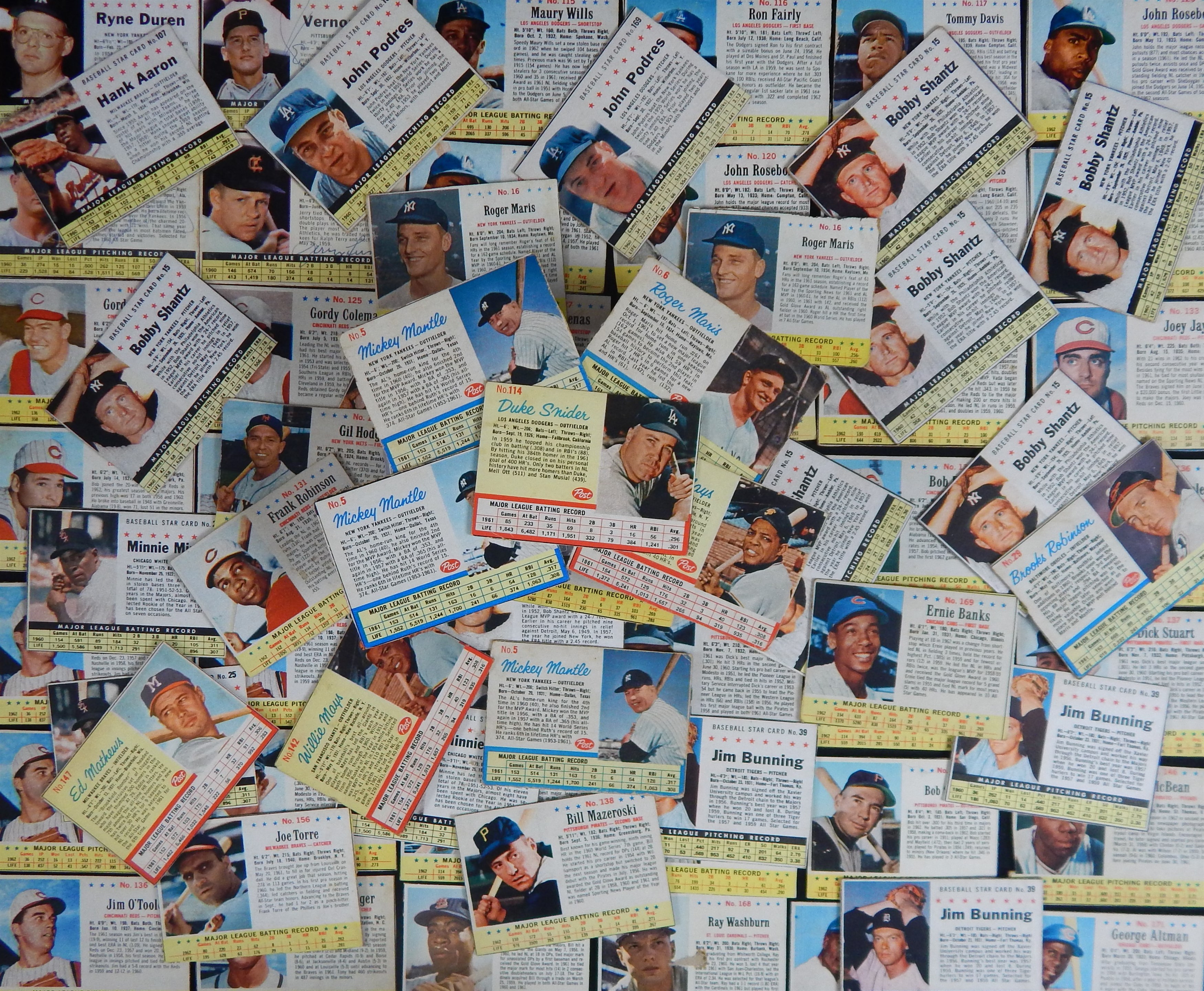 Baseball and Trading Cards - 1961-63 Post Cereal Baseball Card Collection (840)